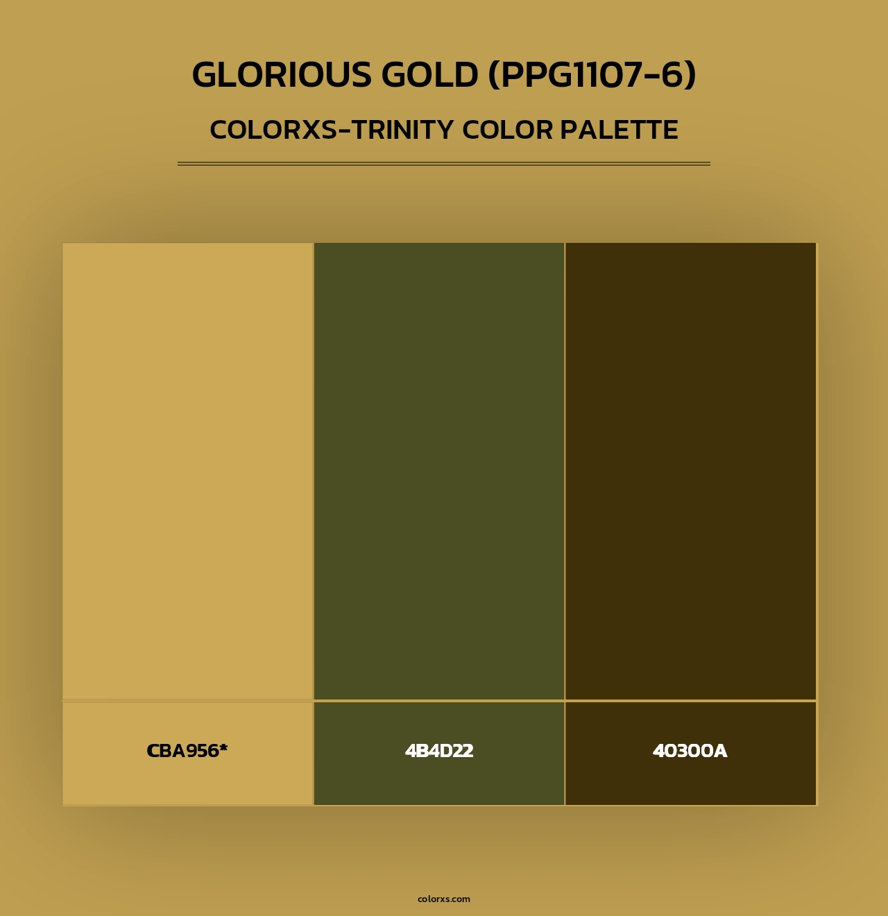 Glorious Gold (PPG1107-6) - Colorxs Trinity Palette
