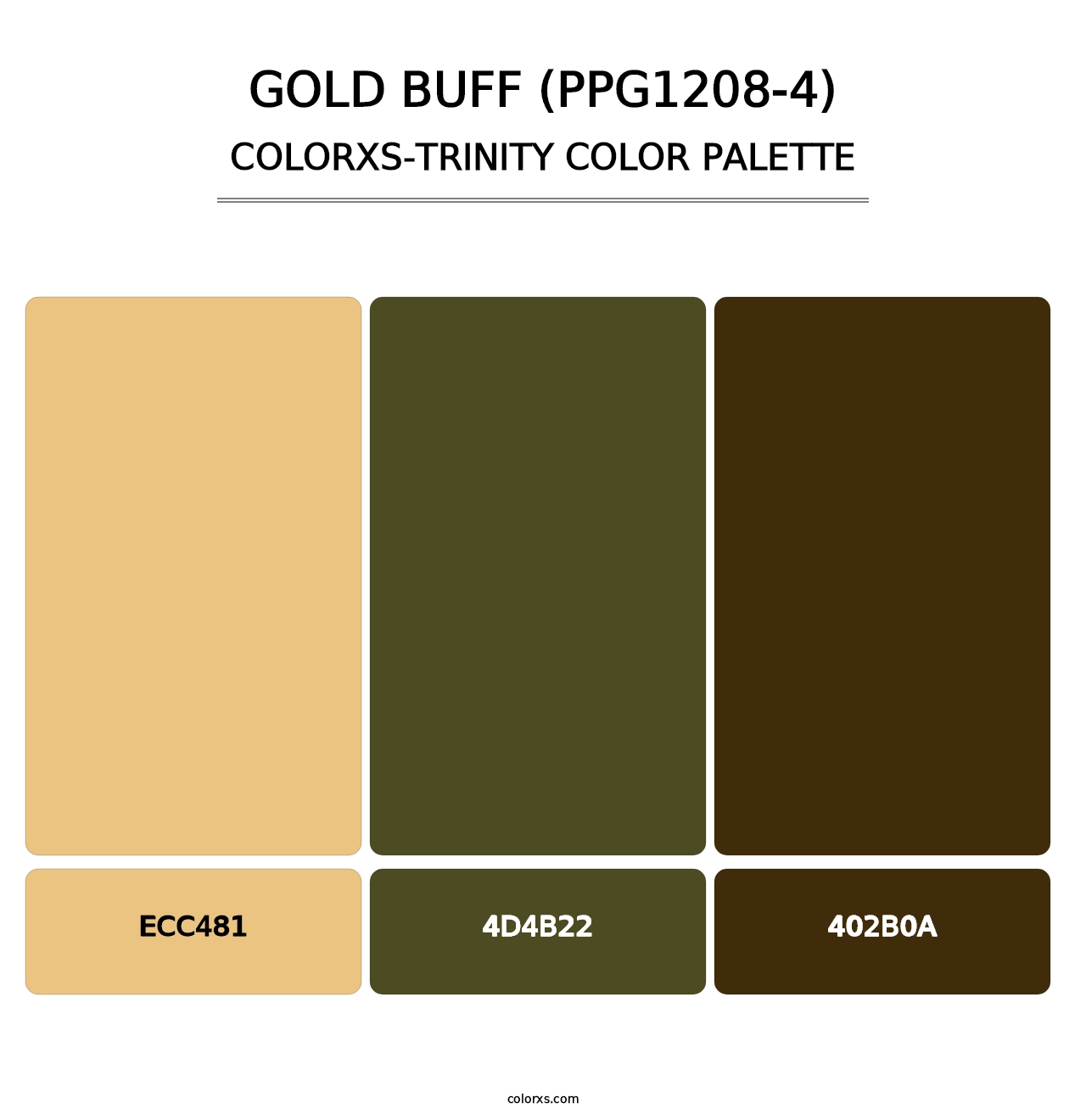 Gold Buff (PPG1208-4) - Colorxs Trinity Palette