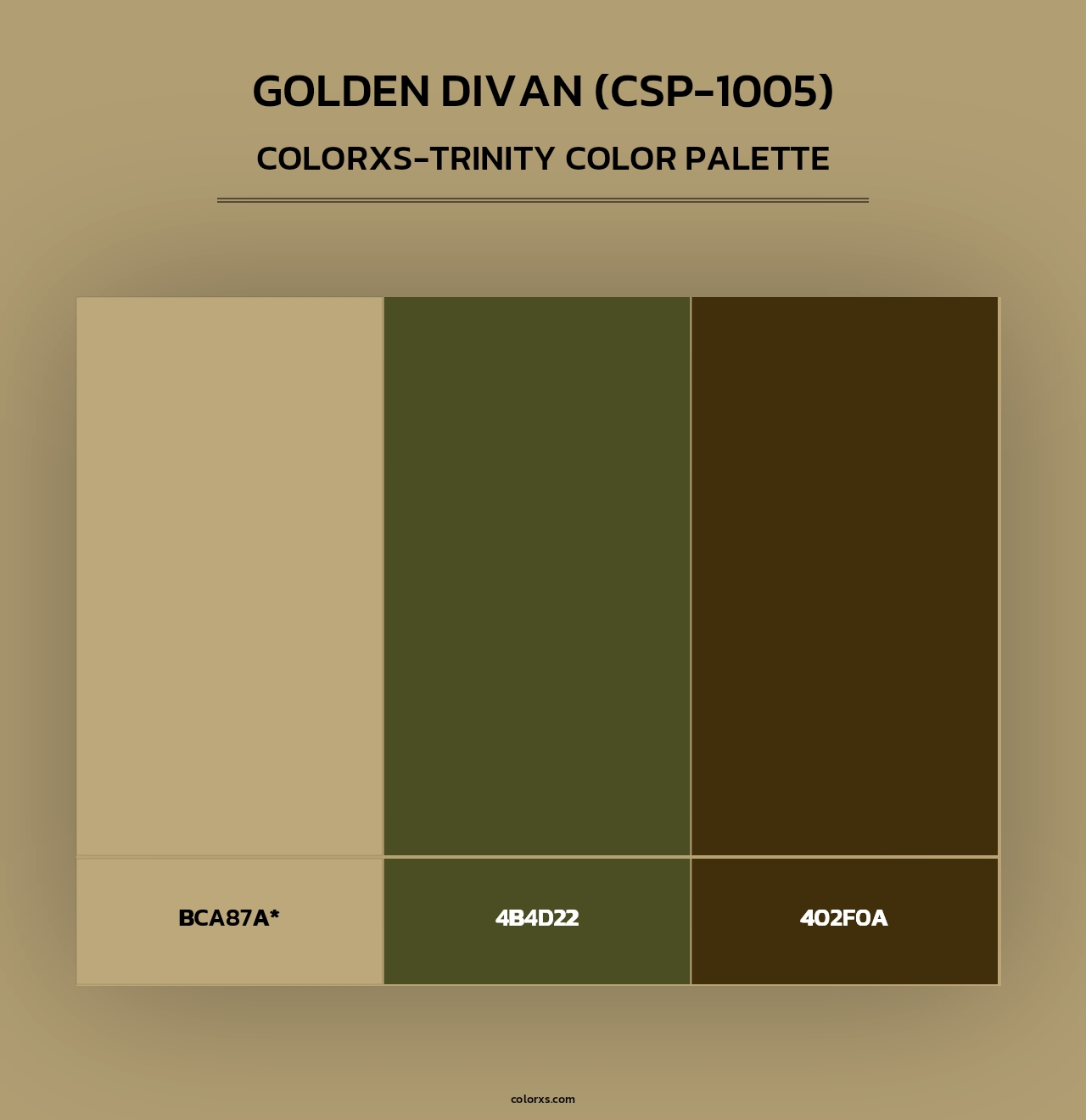 Golden Divan (CSP-1005) - Colorxs Trinity Palette