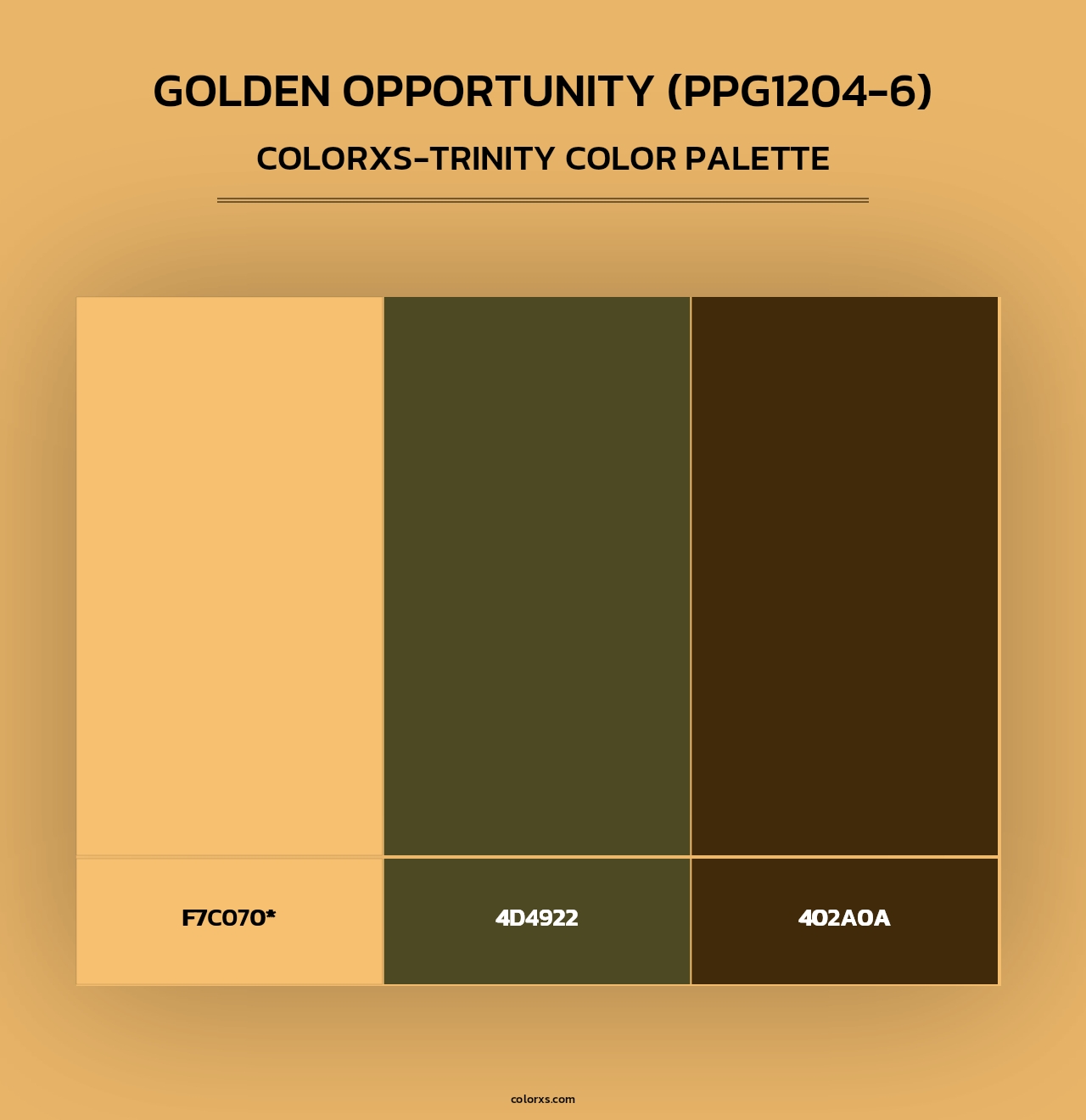 Golden Opportunity (PPG1204-6) - Colorxs Trinity Palette
