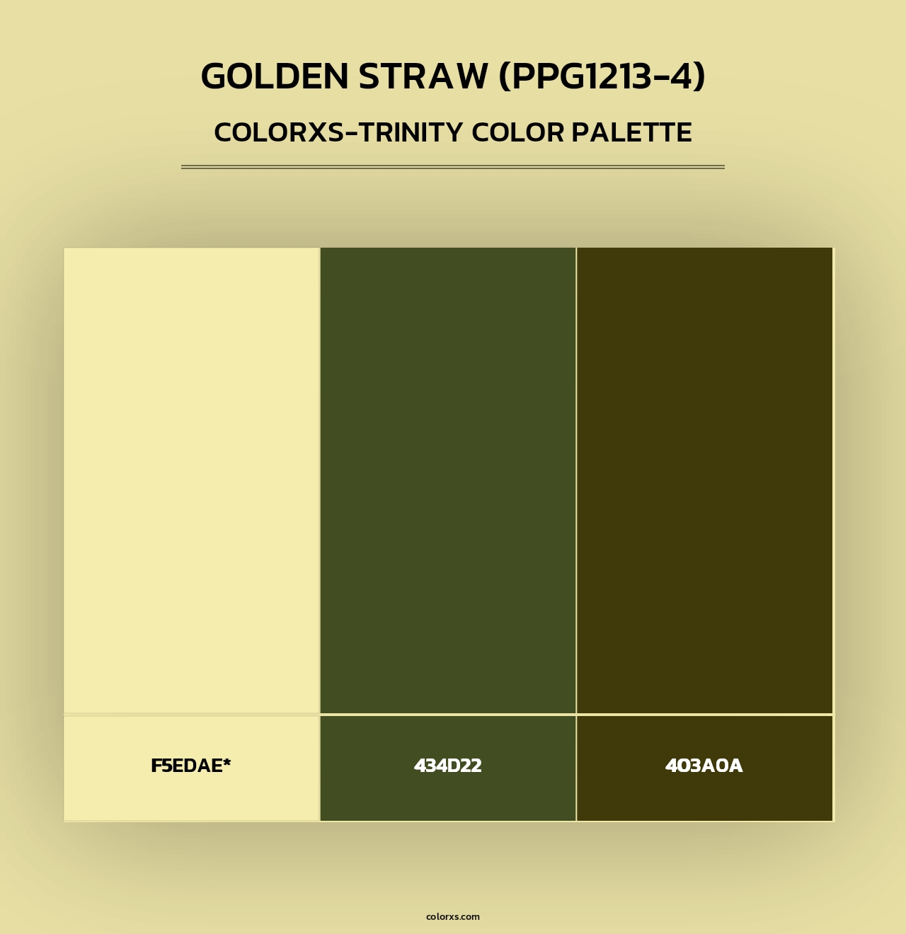 Golden Straw (PPG1213-4) - Colorxs Trinity Palette