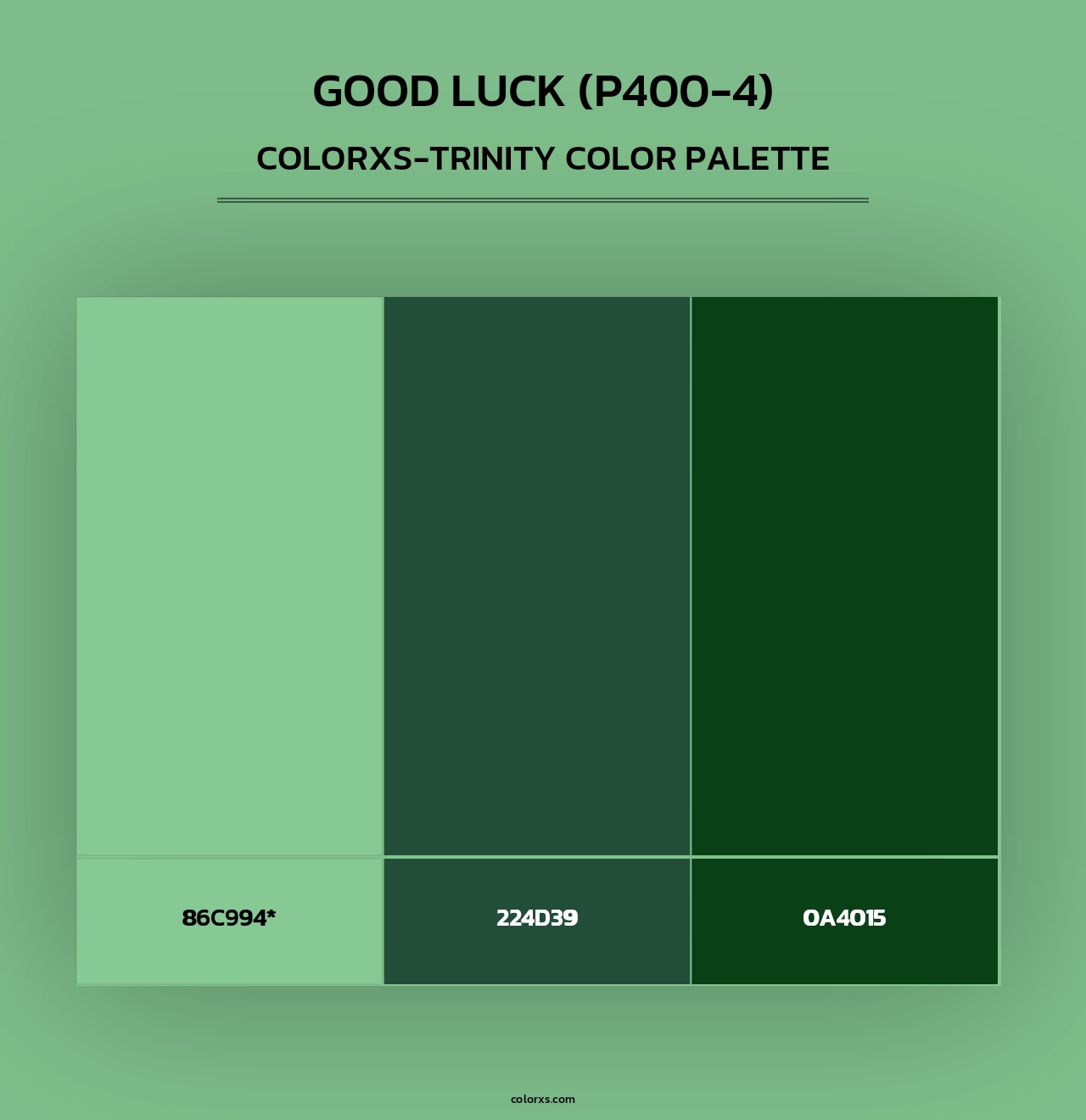 Good Luck (P400-4) - Colorxs Trinity Palette
