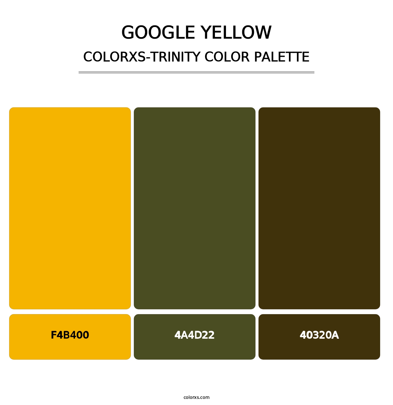 Google Yellow - Colorxs Trinity Palette