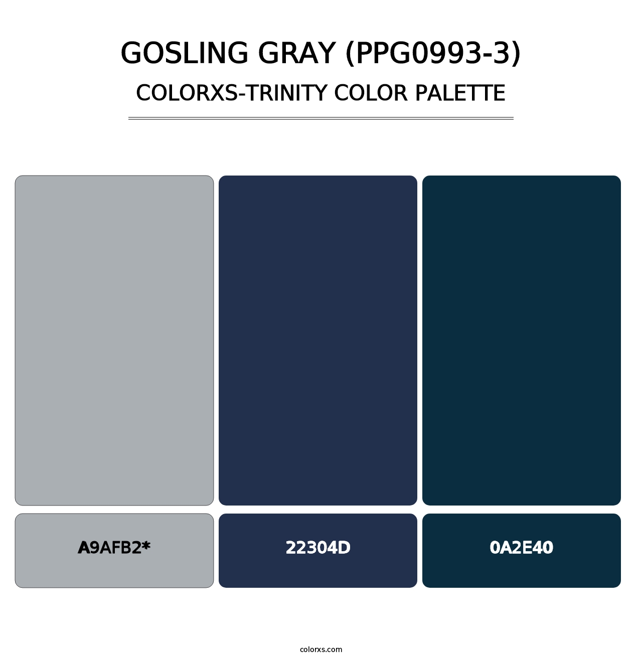 Gosling Gray (PPG0993-3) - Colorxs Trinity Palette