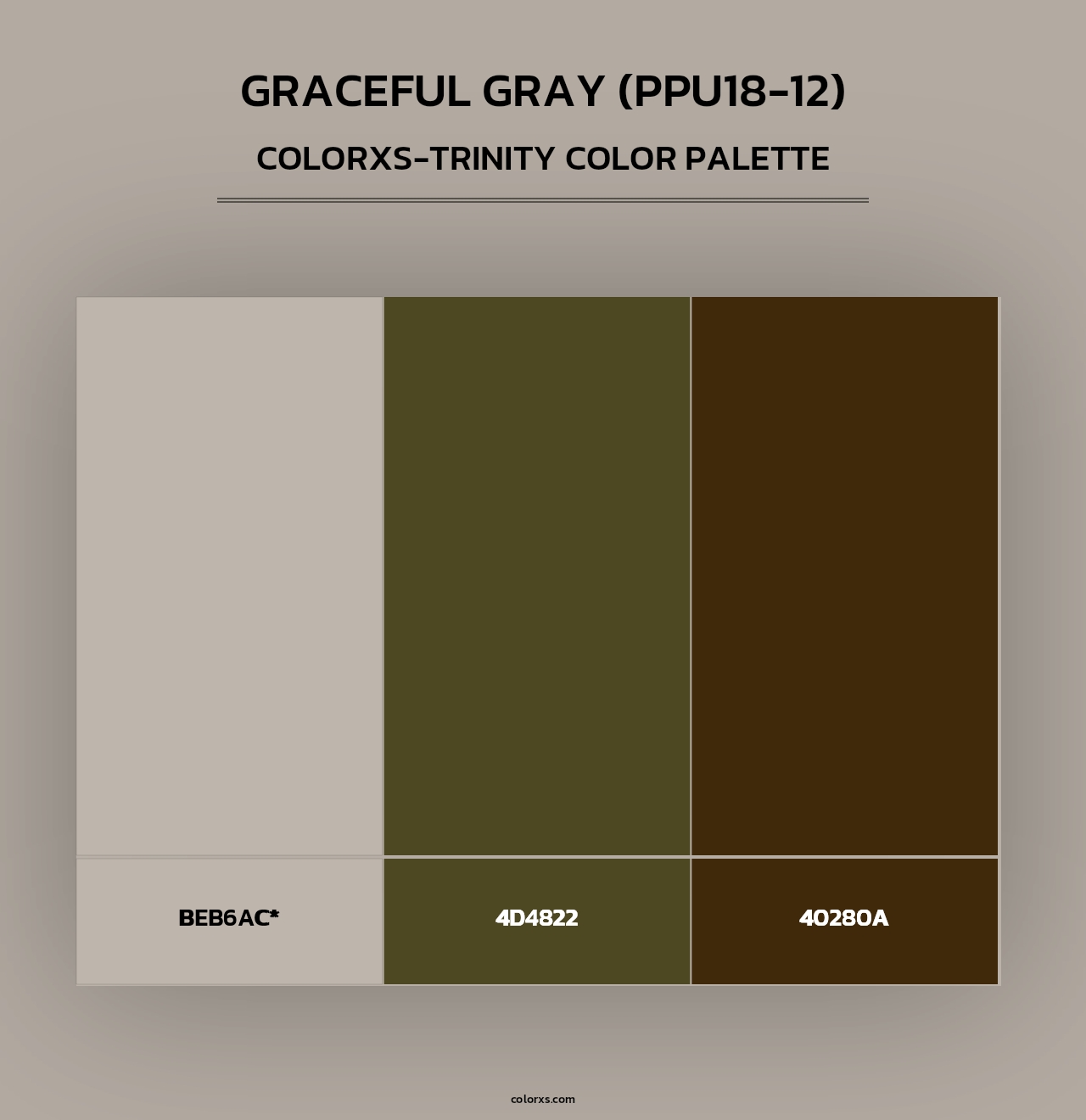 Graceful Gray (PPU18-12) - Colorxs Trinity Palette