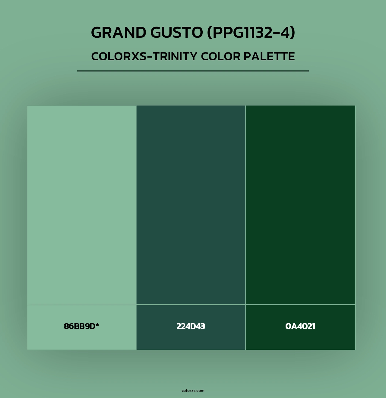 Grand Gusto (PPG1132-4) - Colorxs Trinity Palette