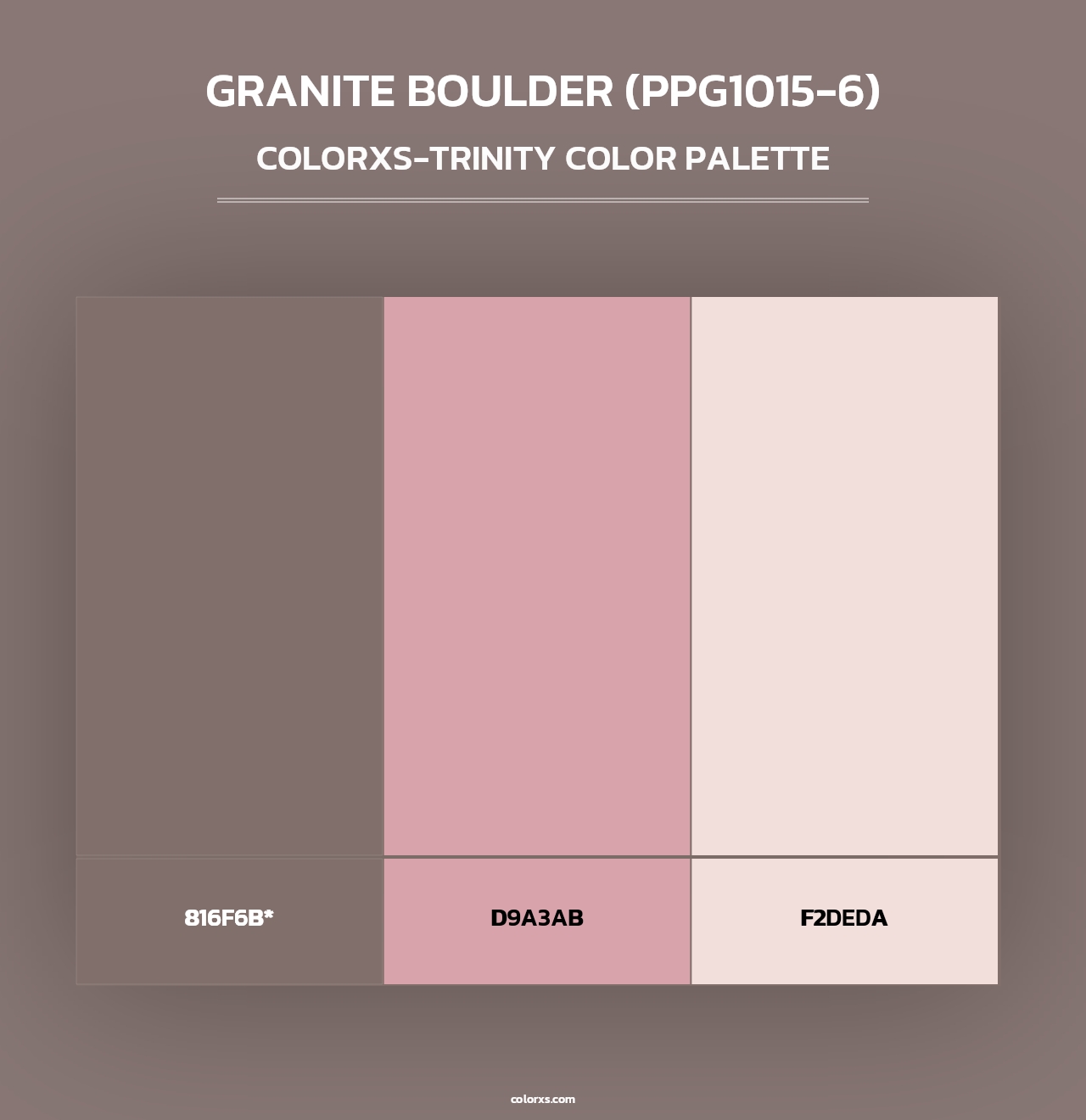 Granite Boulder (PPG1015-6) - Colorxs Trinity Palette