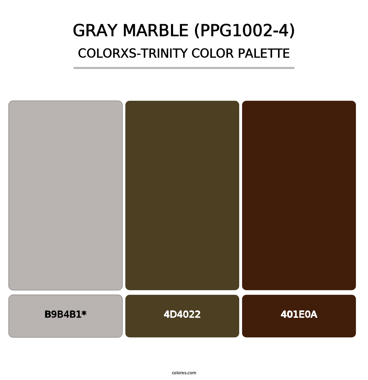 Gray Marble (PPG1002-4) - Colorxs Trinity Palette