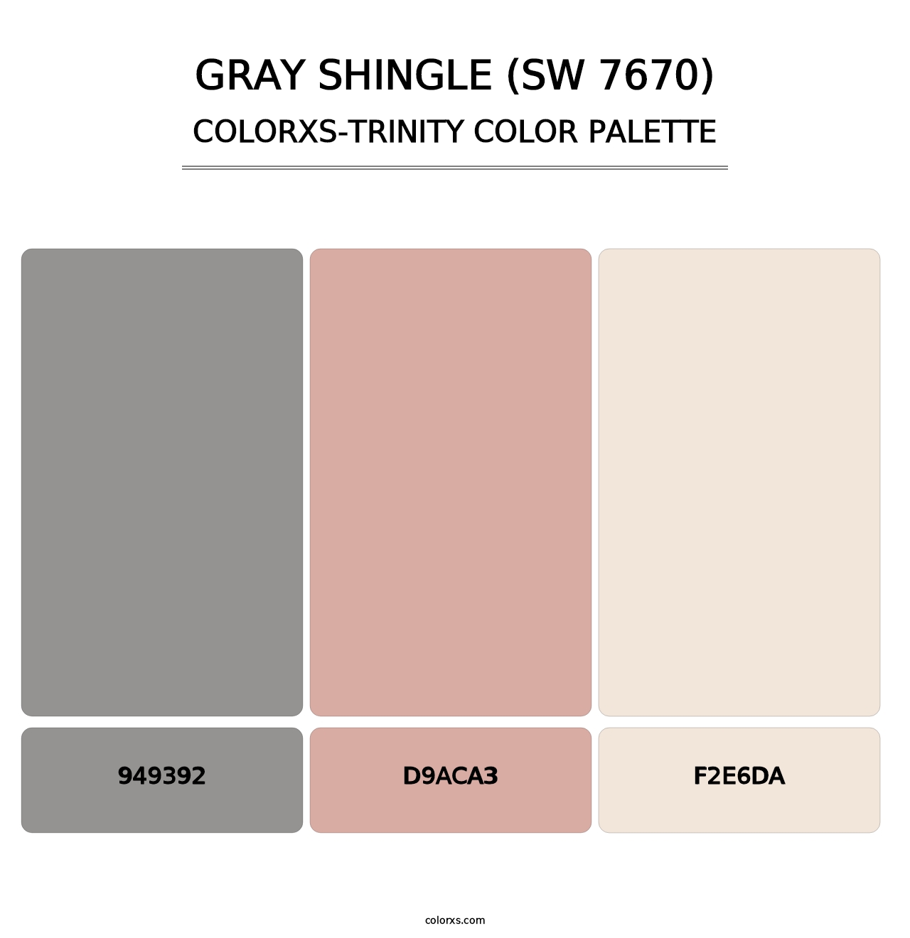 Gray Shingle (SW 7670) - Colorxs Trinity Palette