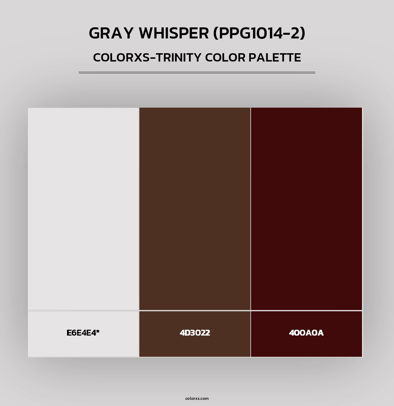 Gray Whisper (PPG1014-2) - Colorxs Trinity Palette