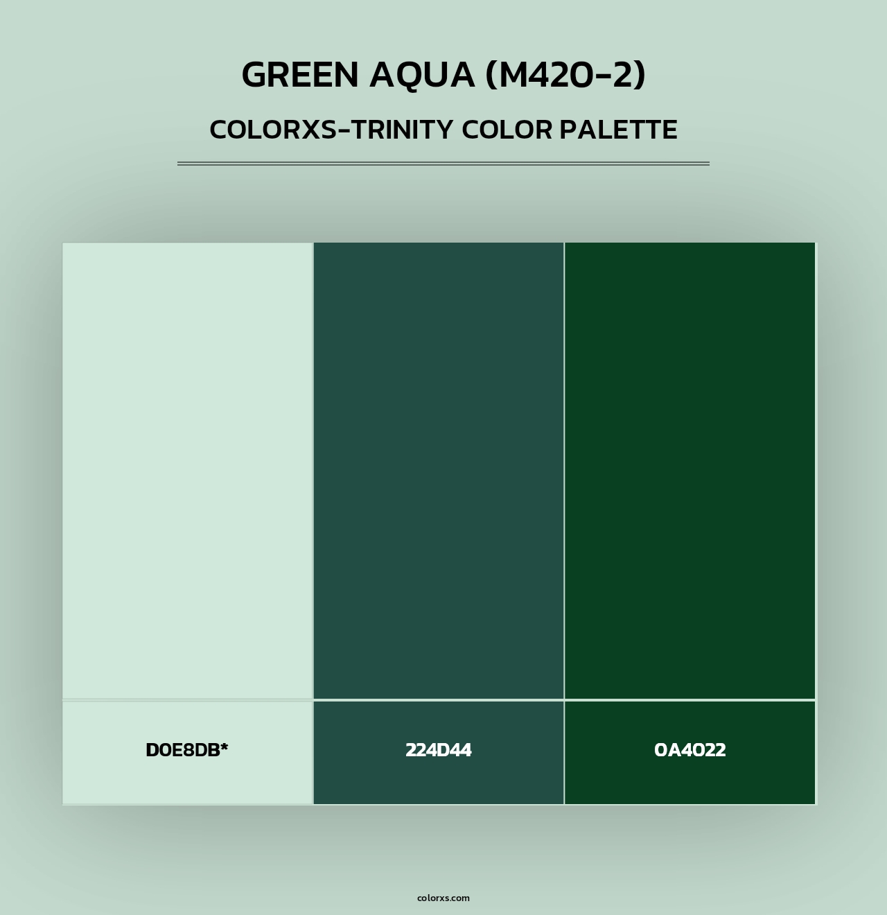 Green Aqua (M420-2) - Colorxs Trinity Palette
