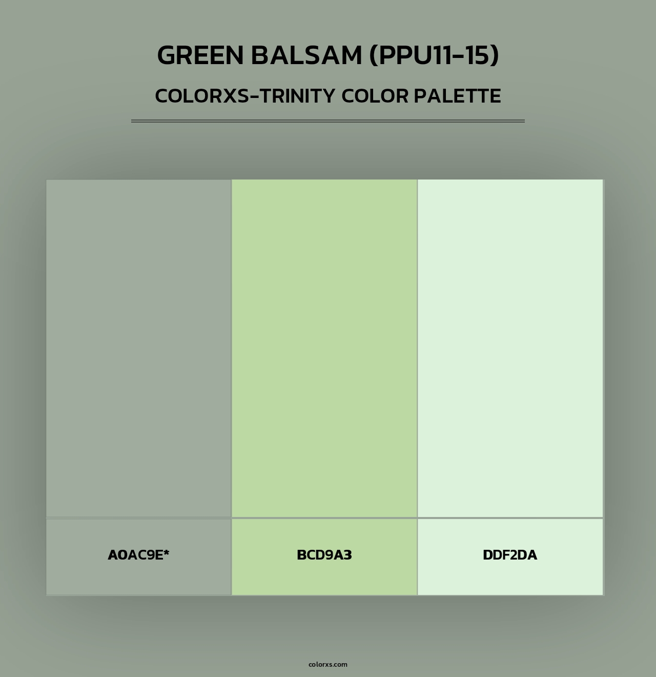 Green Balsam (PPU11-15) - Colorxs Trinity Palette