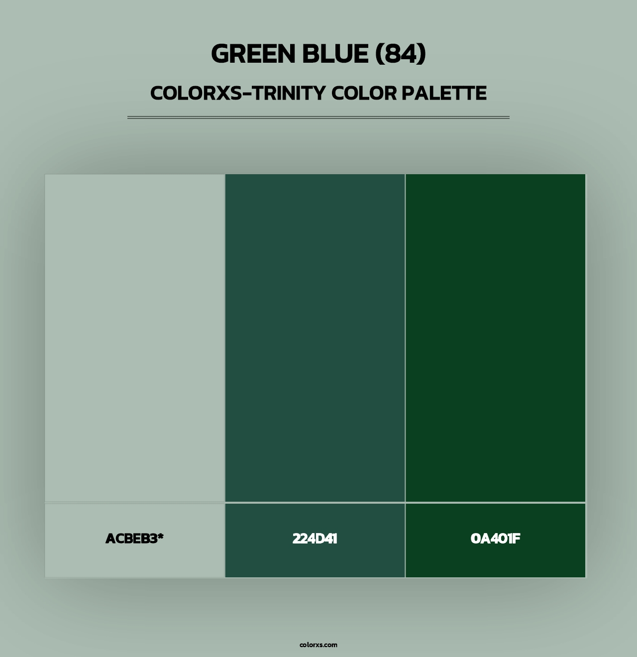 Green Blue (84) - Colorxs Trinity Palette
