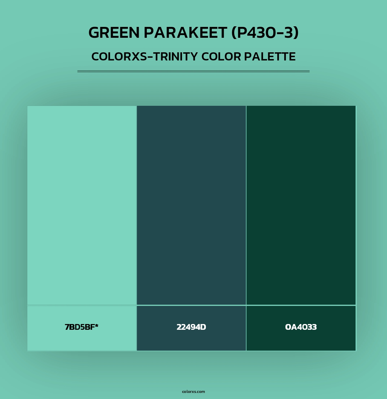 Green Parakeet (P430-3) - Colorxs Trinity Palette
