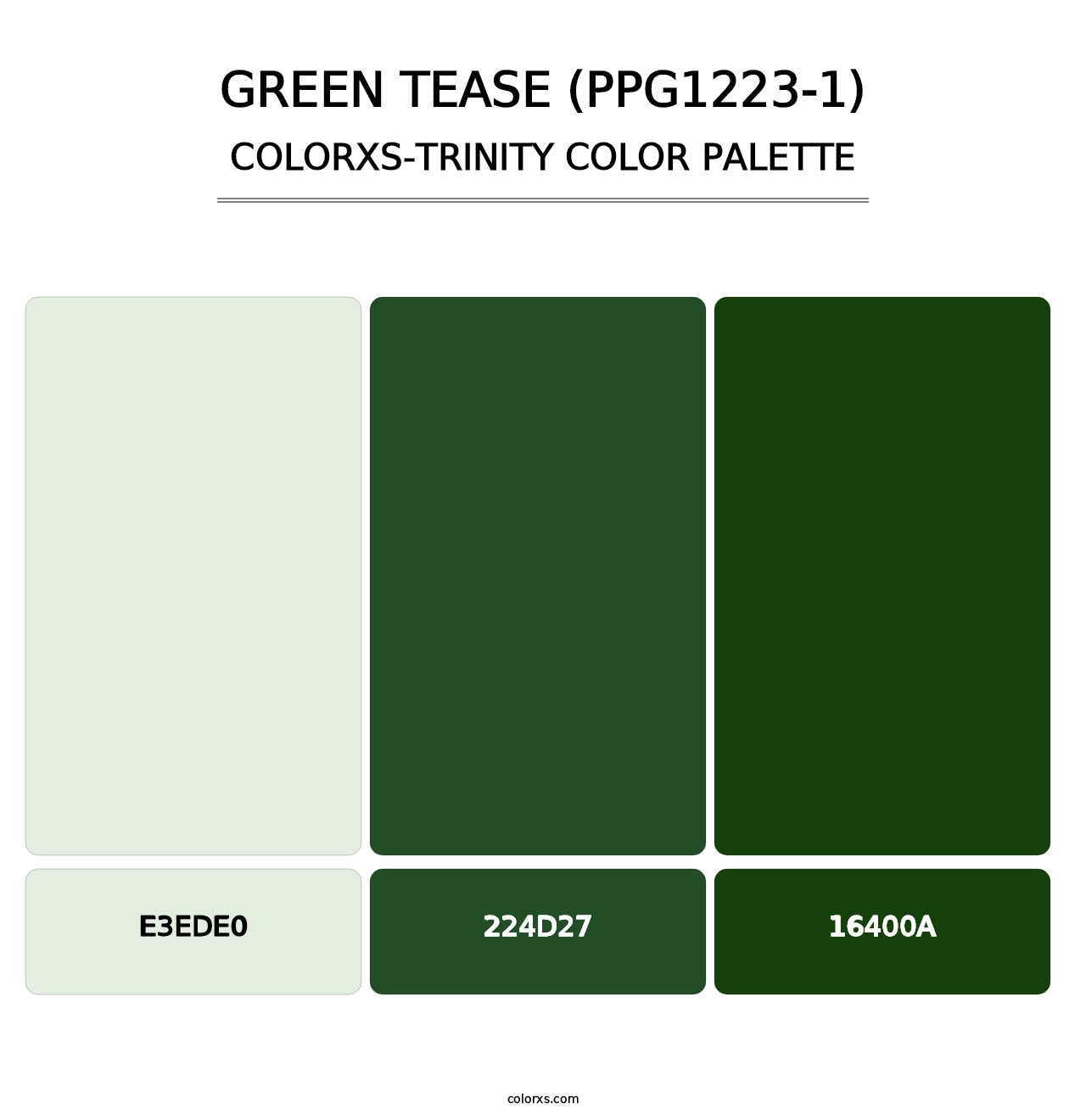 Green Tease (PPG1223-1) - Colorxs Trinity Palette