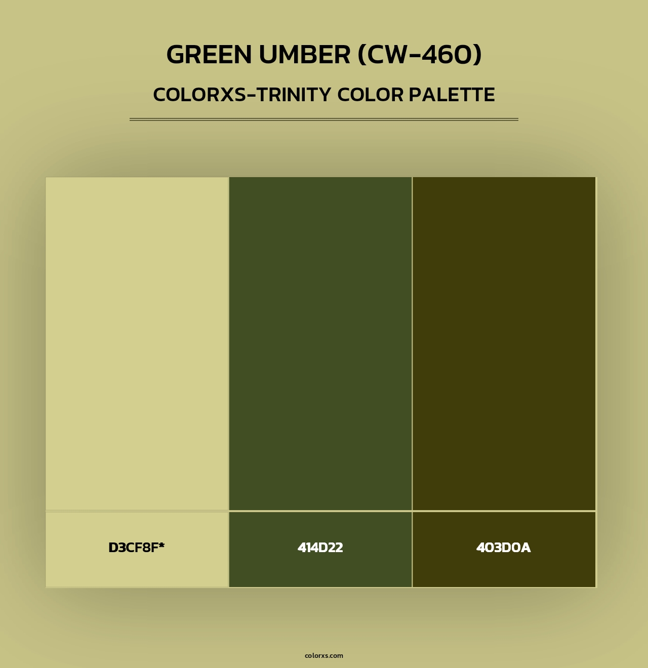 Green Umber (CW-460) - Colorxs Trinity Palette