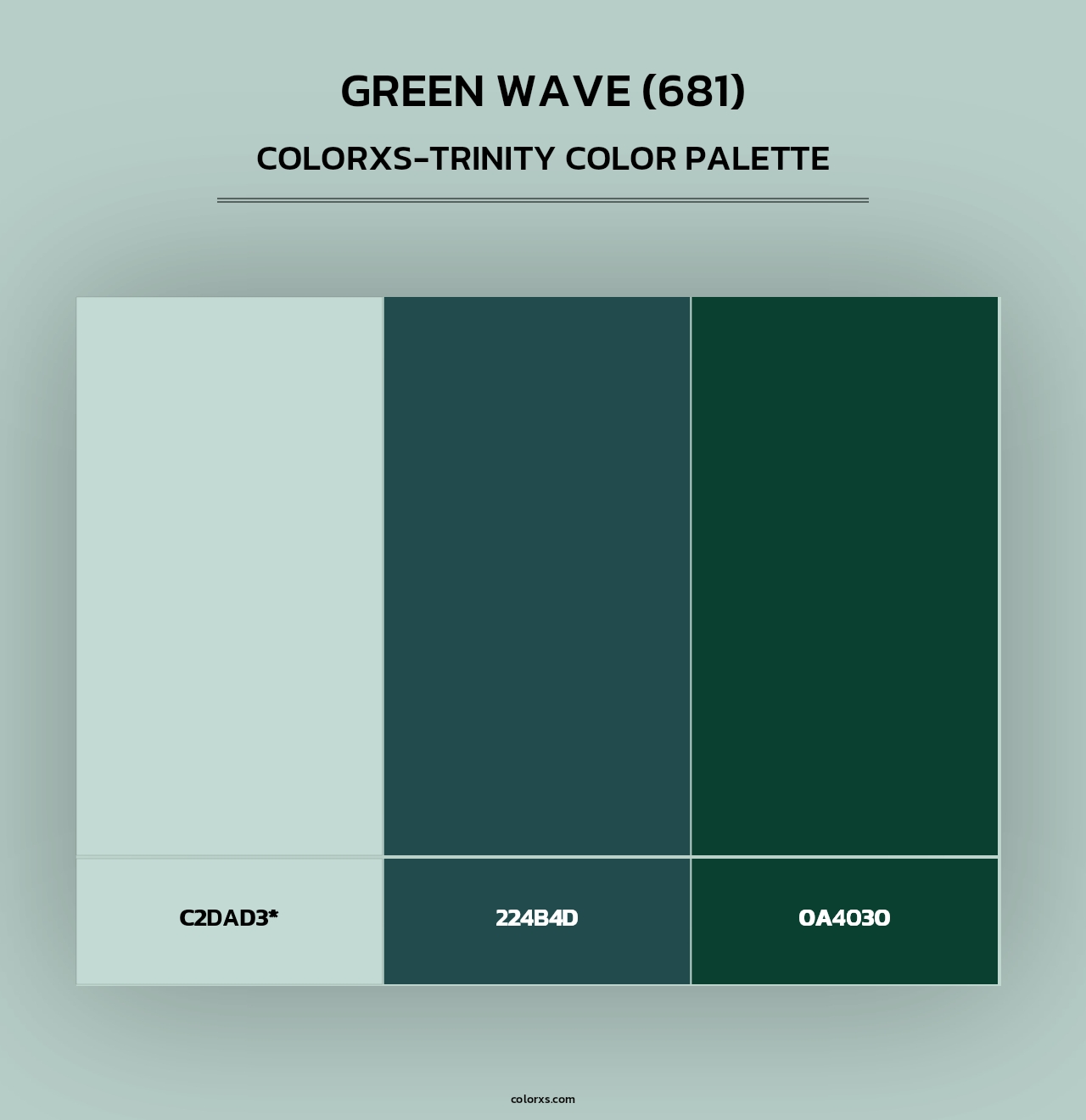 Green Wave (681) - Colorxs Trinity Palette