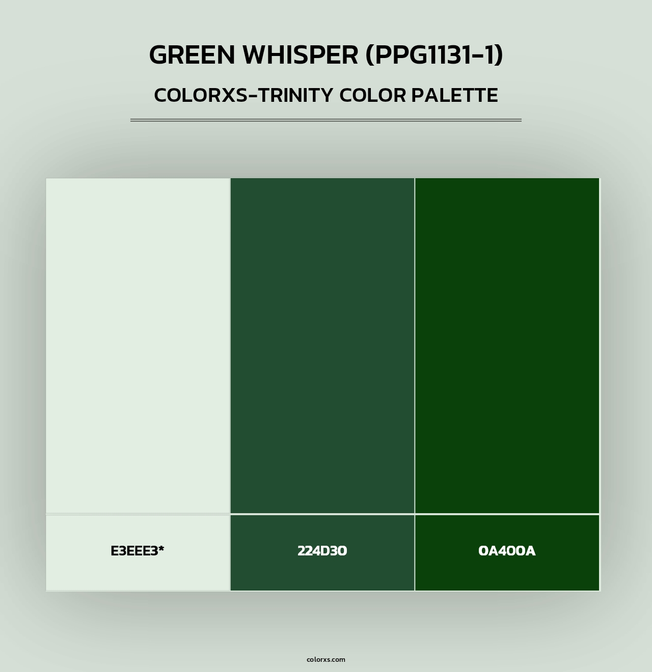 Green Whisper (PPG1131-1) - Colorxs Trinity Palette