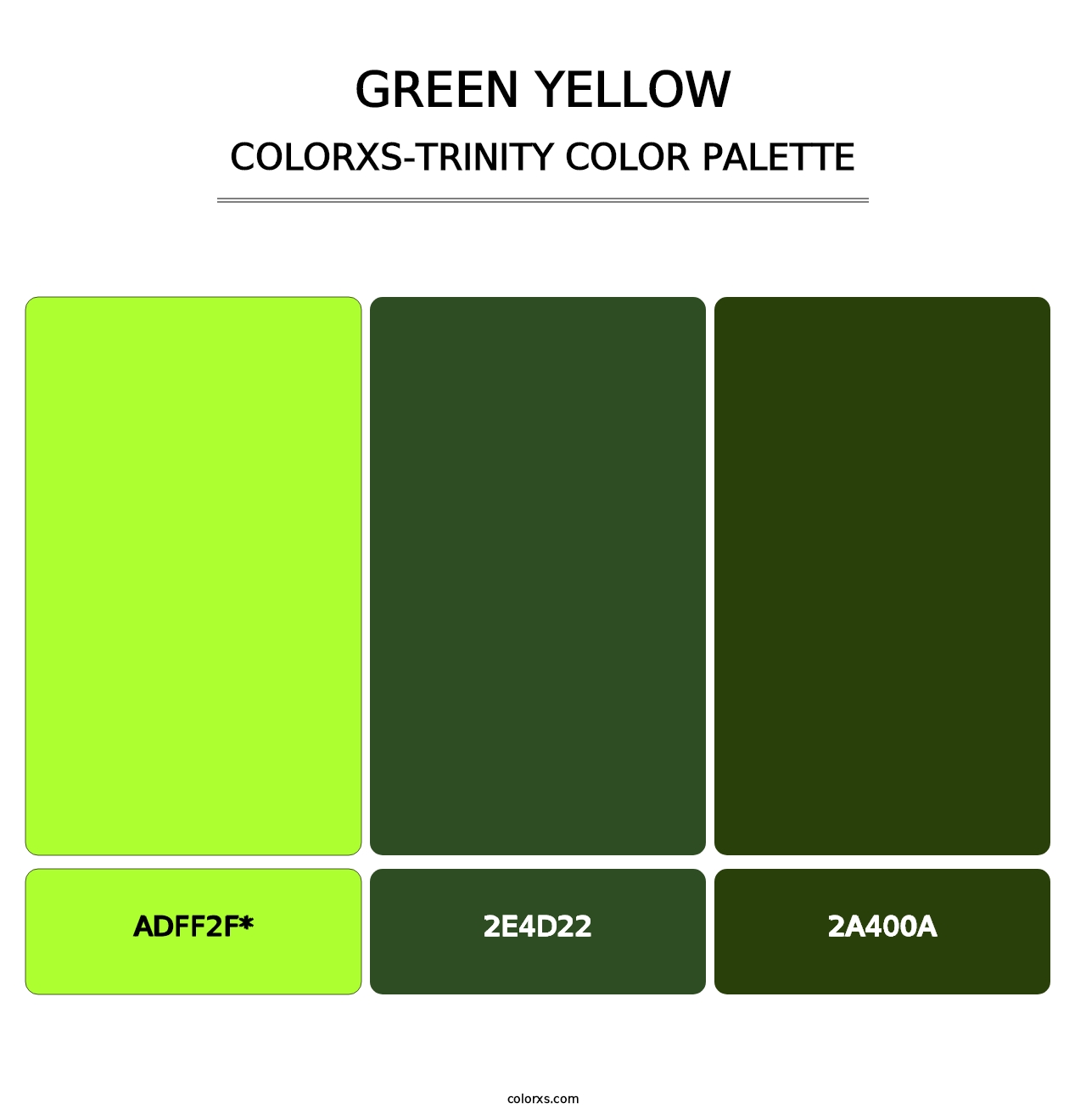Green Yellow - Colorxs Trinity Palette