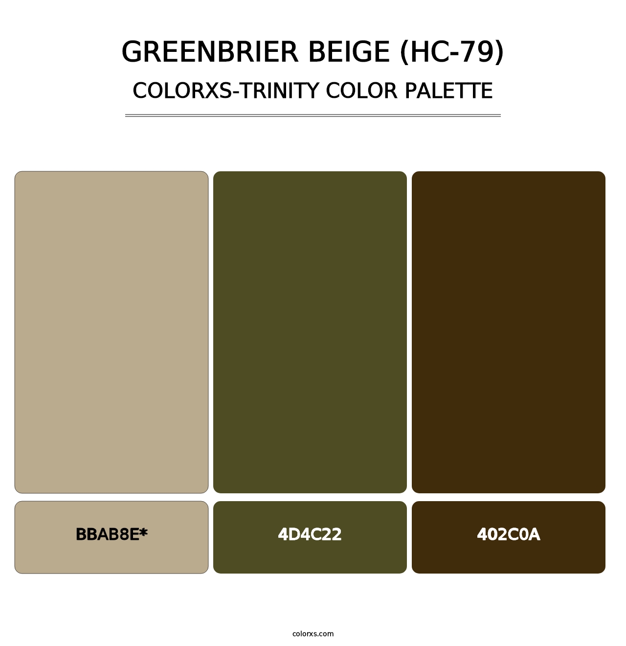 Greenbrier Beige (HC-79) - Colorxs Trinity Palette