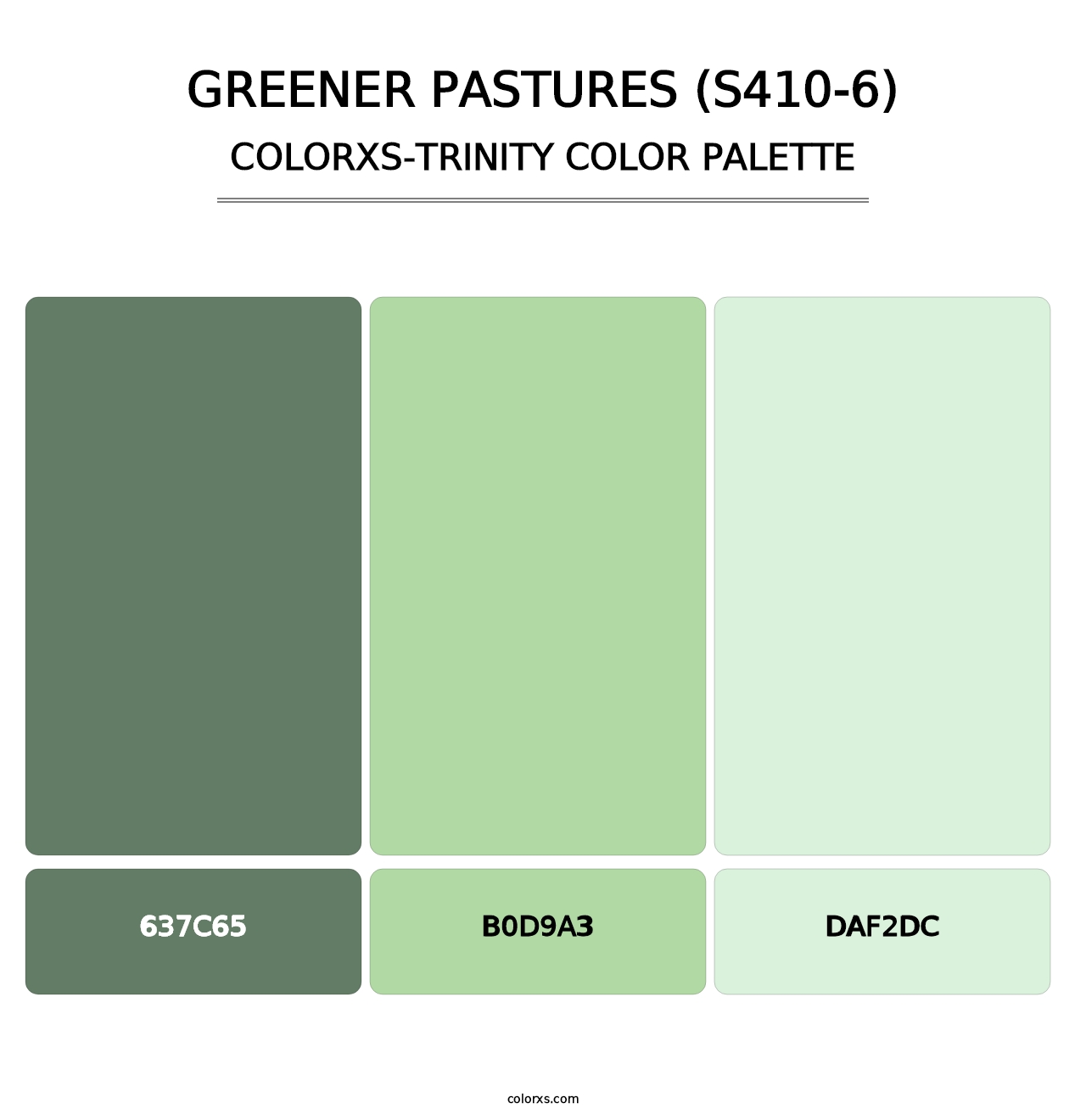 Greener Pastures (S410-6) - Colorxs Trinity Palette