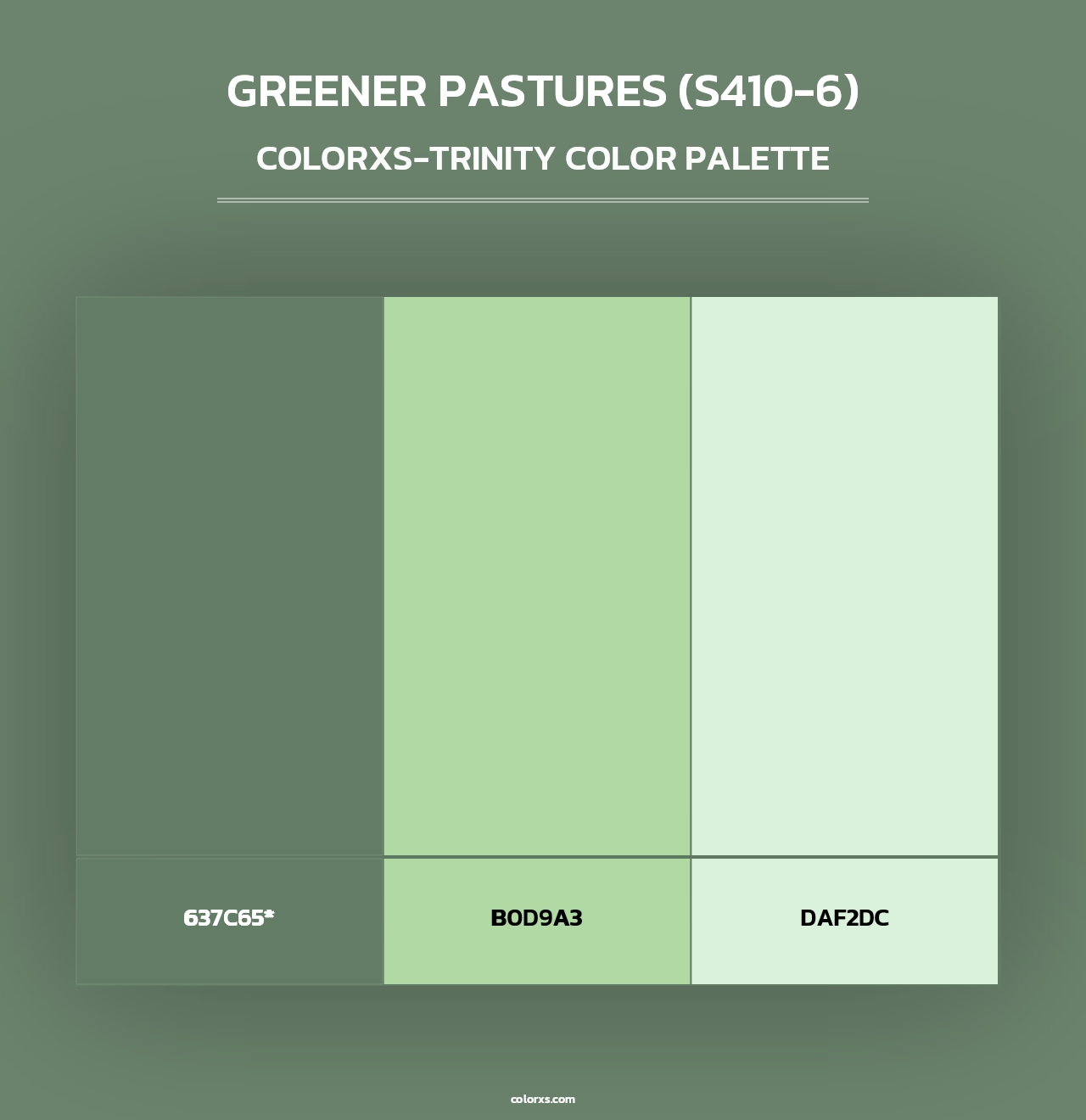 Greener Pastures (S410-6) - Colorxs Trinity Palette