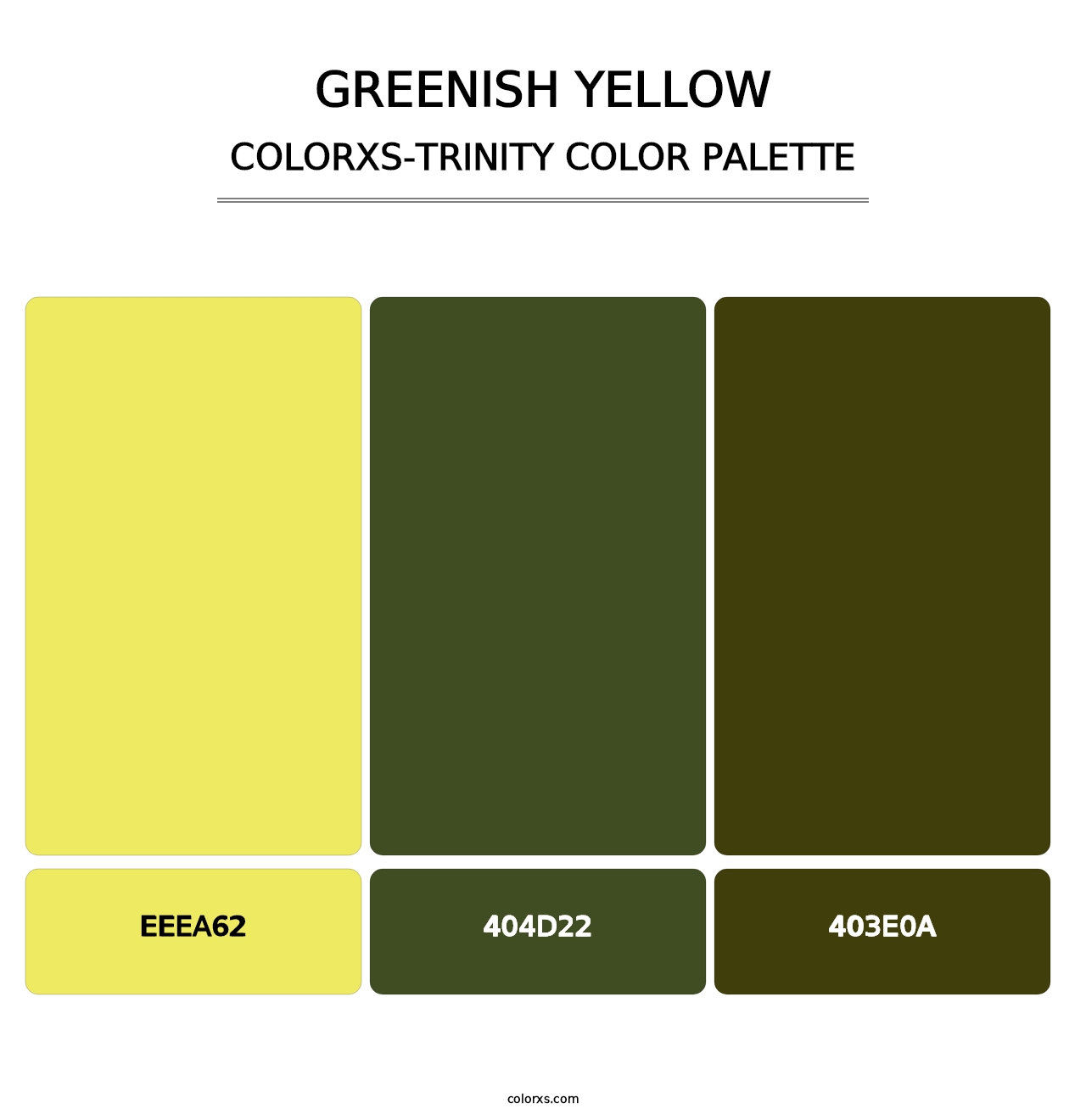 Greenish Yellow - Colorxs Trinity Palette