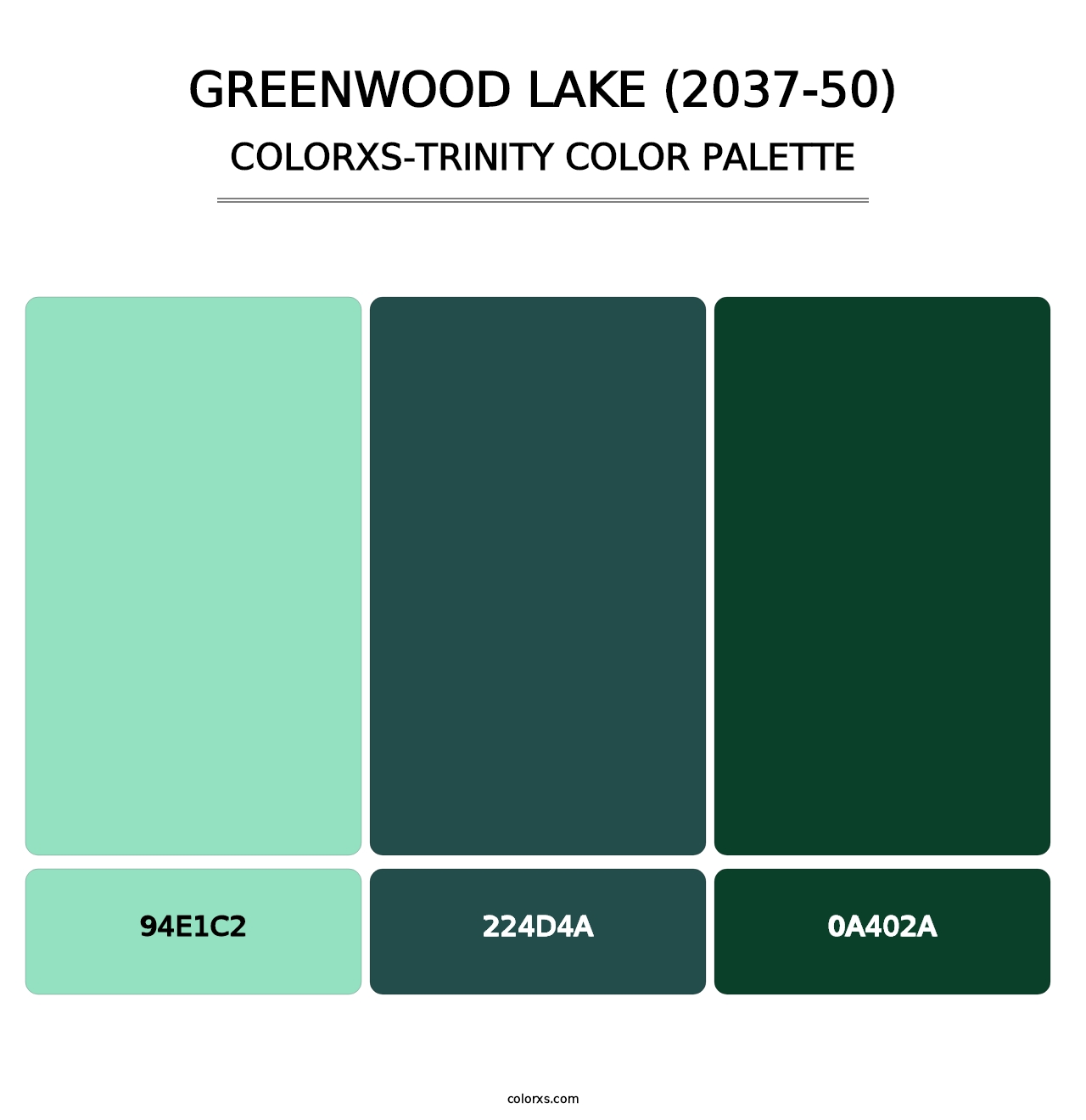 Greenwood Lake (2037-50) - Colorxs Trinity Palette