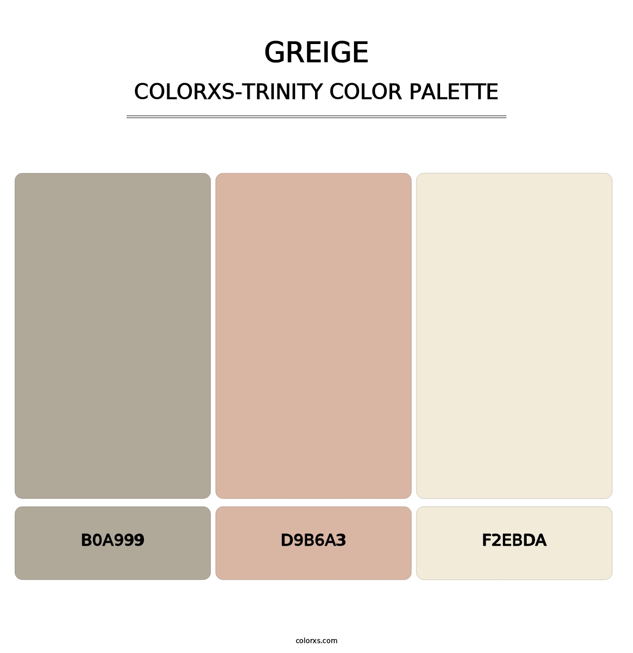 Greige - Colorxs Trinity Palette
