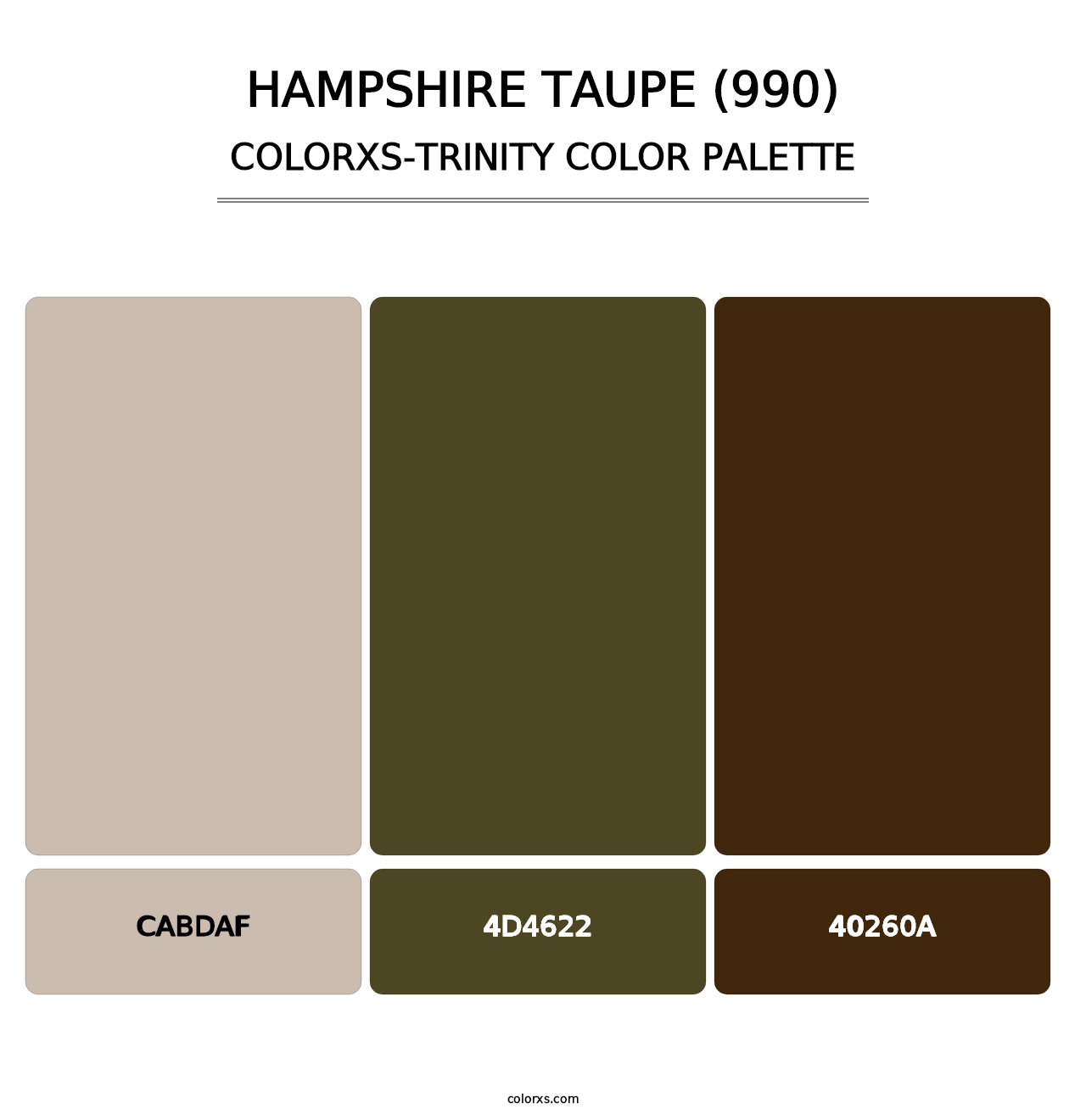 Hampshire Taupe (990) - Colorxs Trinity Palette