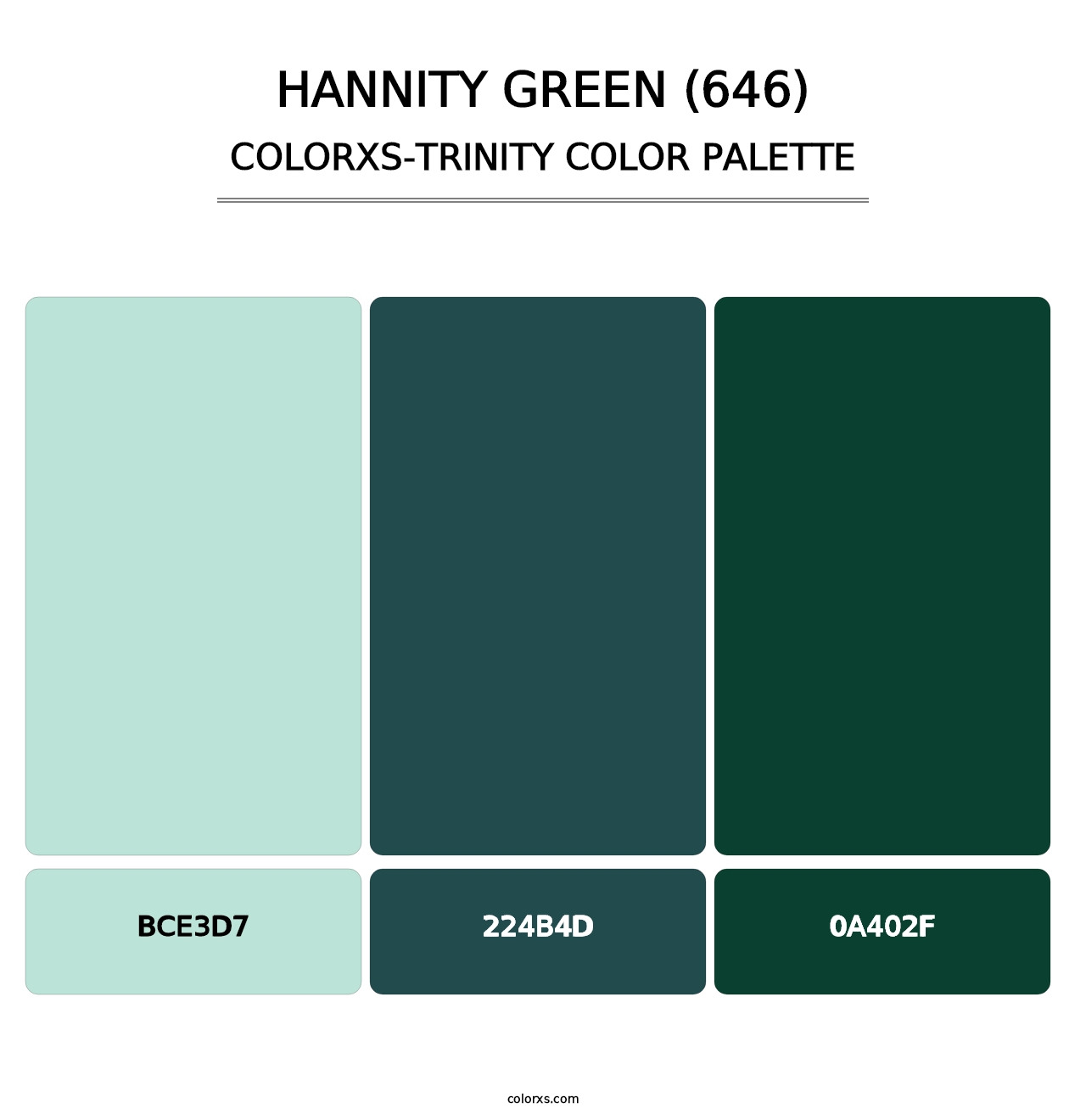 Hannity Green (646) - Colorxs Trinity Palette