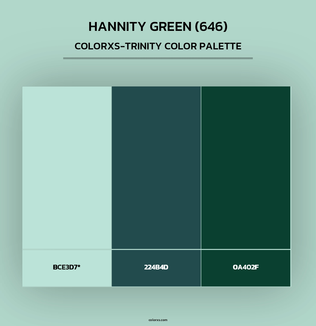 Hannity Green (646) - Colorxs Trinity Palette