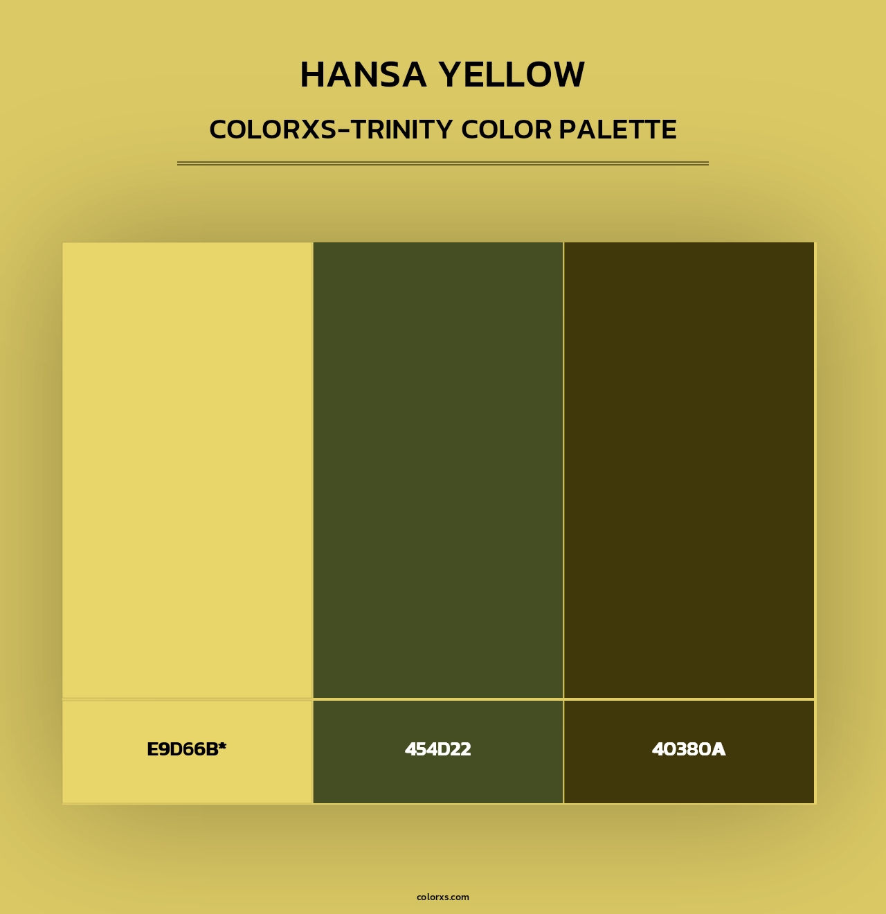 Hansa Yellow - Colorxs Trinity Palette