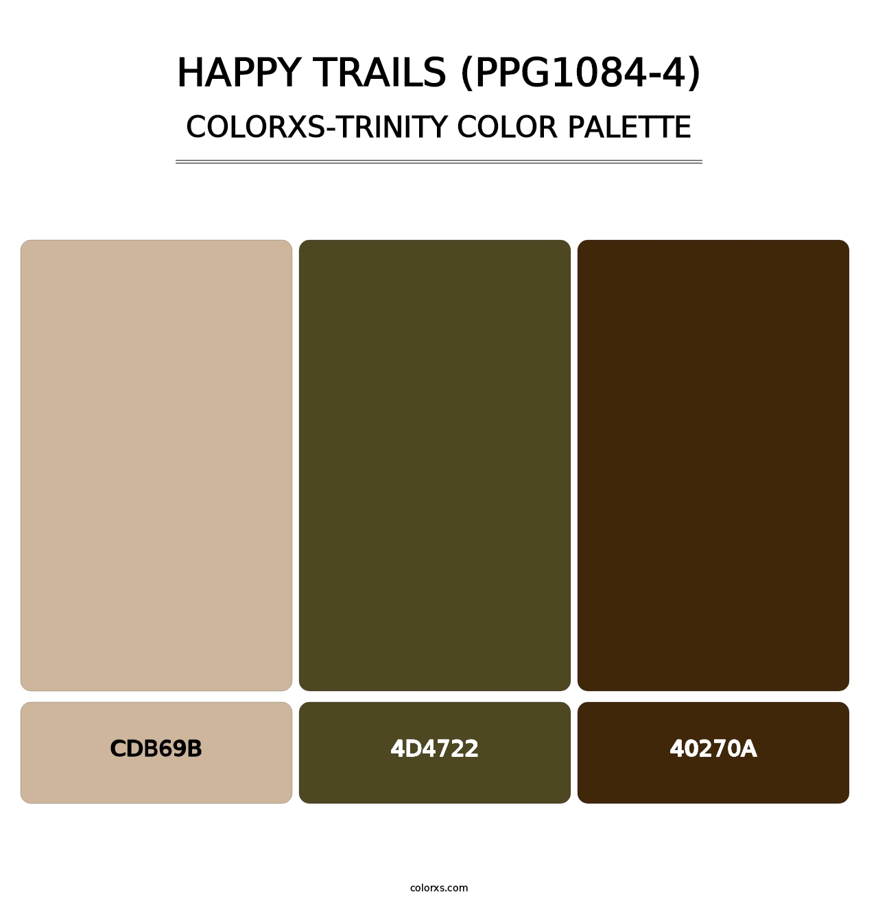 Happy Trails (PPG1084-4) - Colorxs Trinity Palette