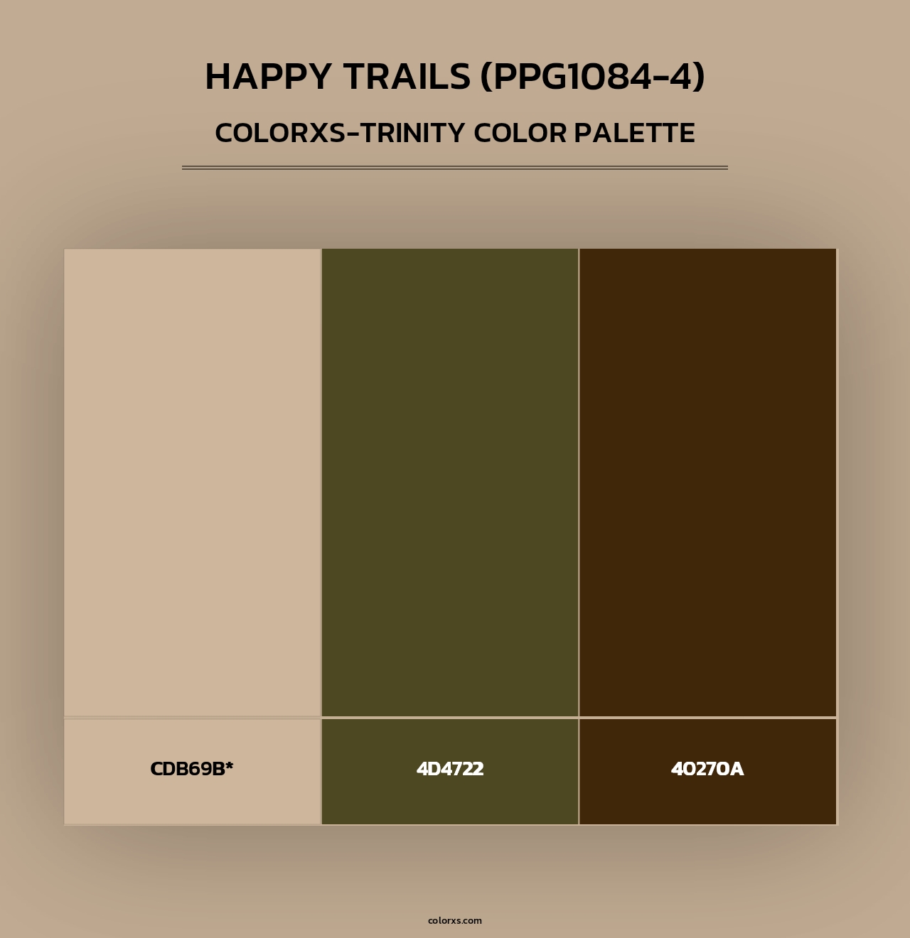 Happy Trails (PPG1084-4) - Colorxs Trinity Palette