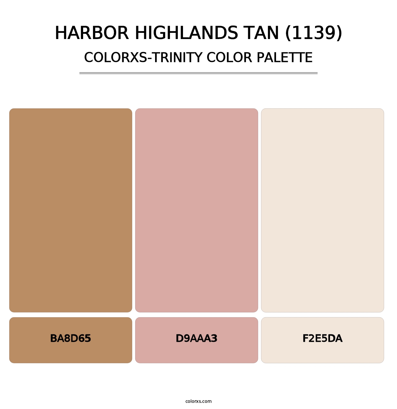 Harbor Highlands Tan (1139) - Colorxs Trinity Palette
