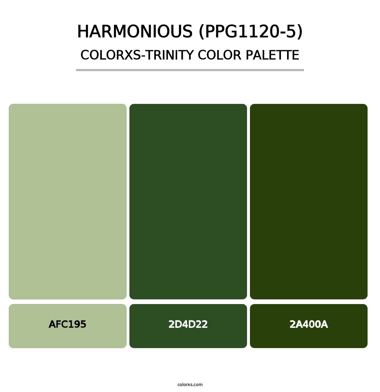 Harmonious (PPG1120-5) - Colorxs Trinity Palette