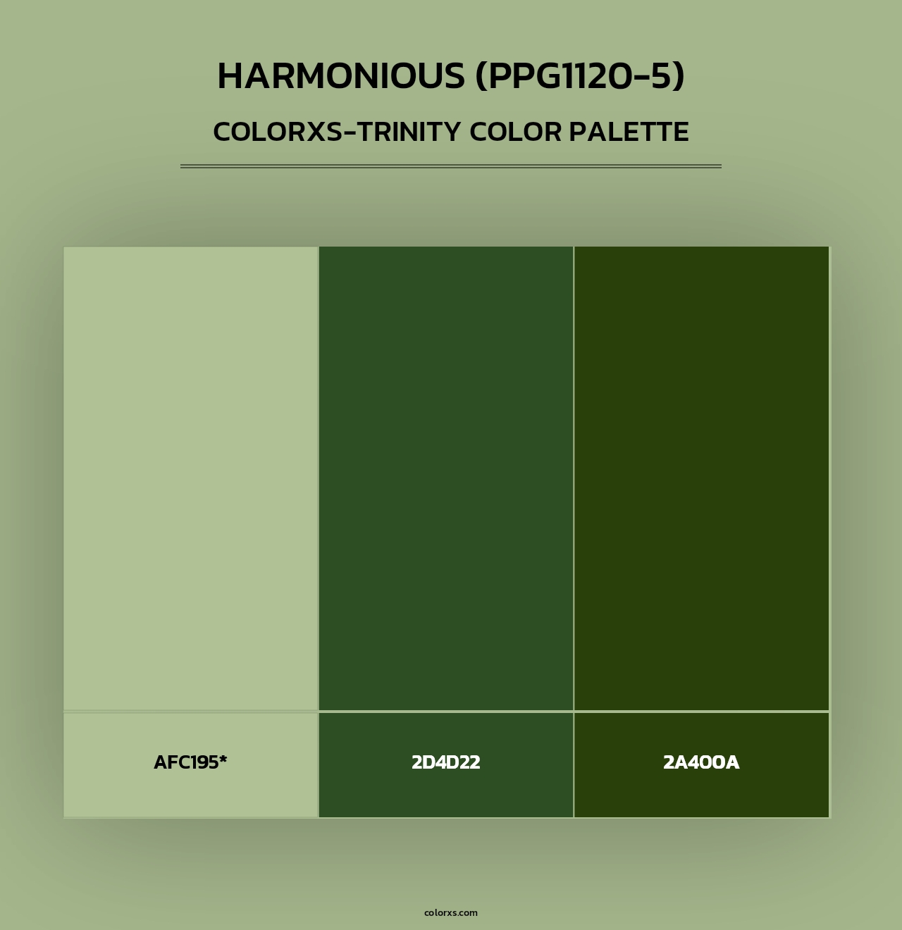 Harmonious (PPG1120-5) - Colorxs Trinity Palette