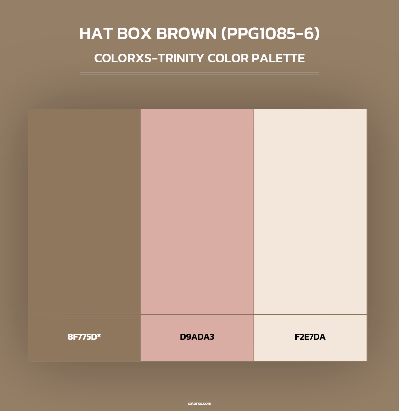 Hat Box Brown (PPG1085-6) - Colorxs Trinity Palette