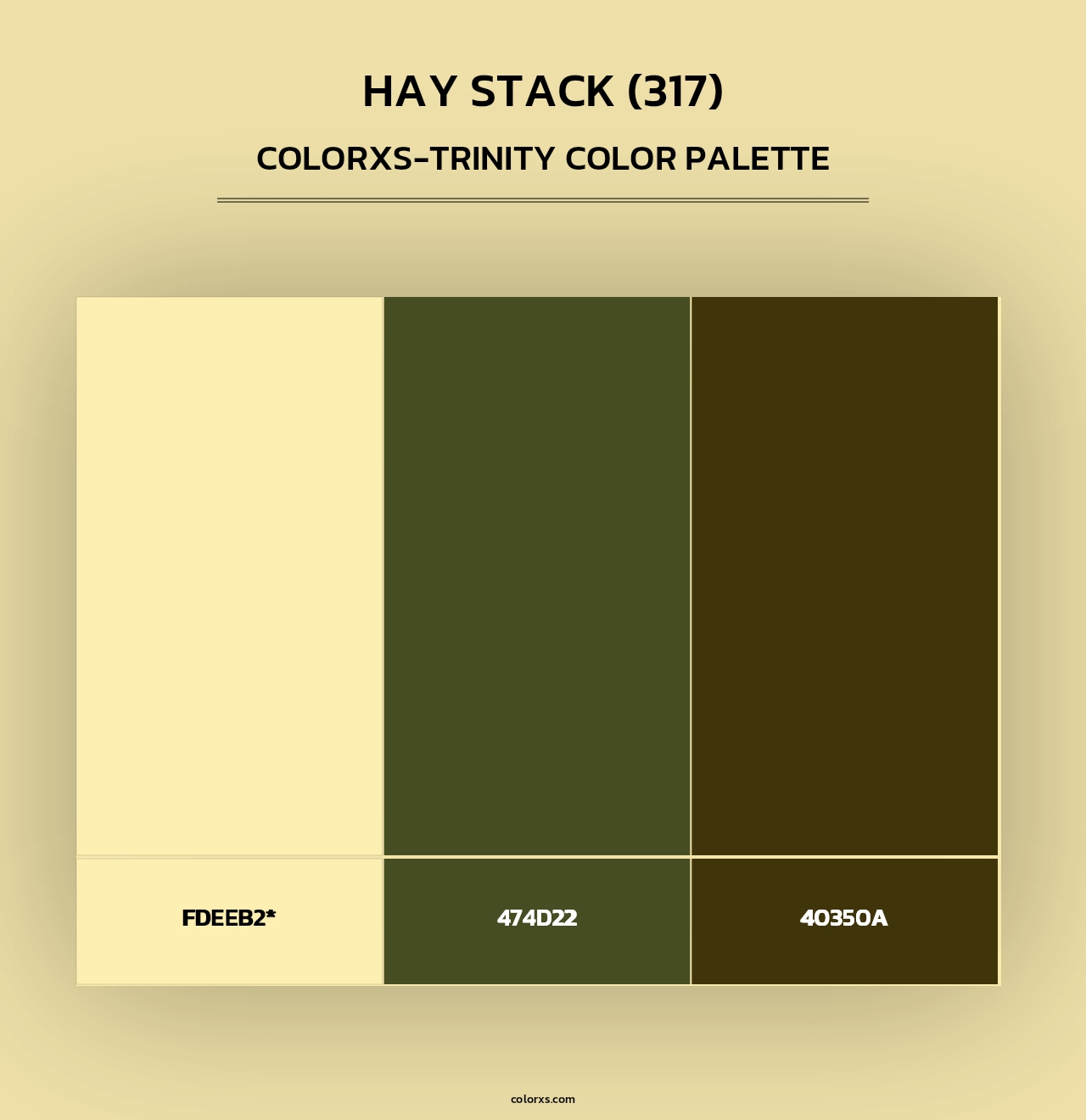 Hay Stack (317) - Colorxs Trinity Palette