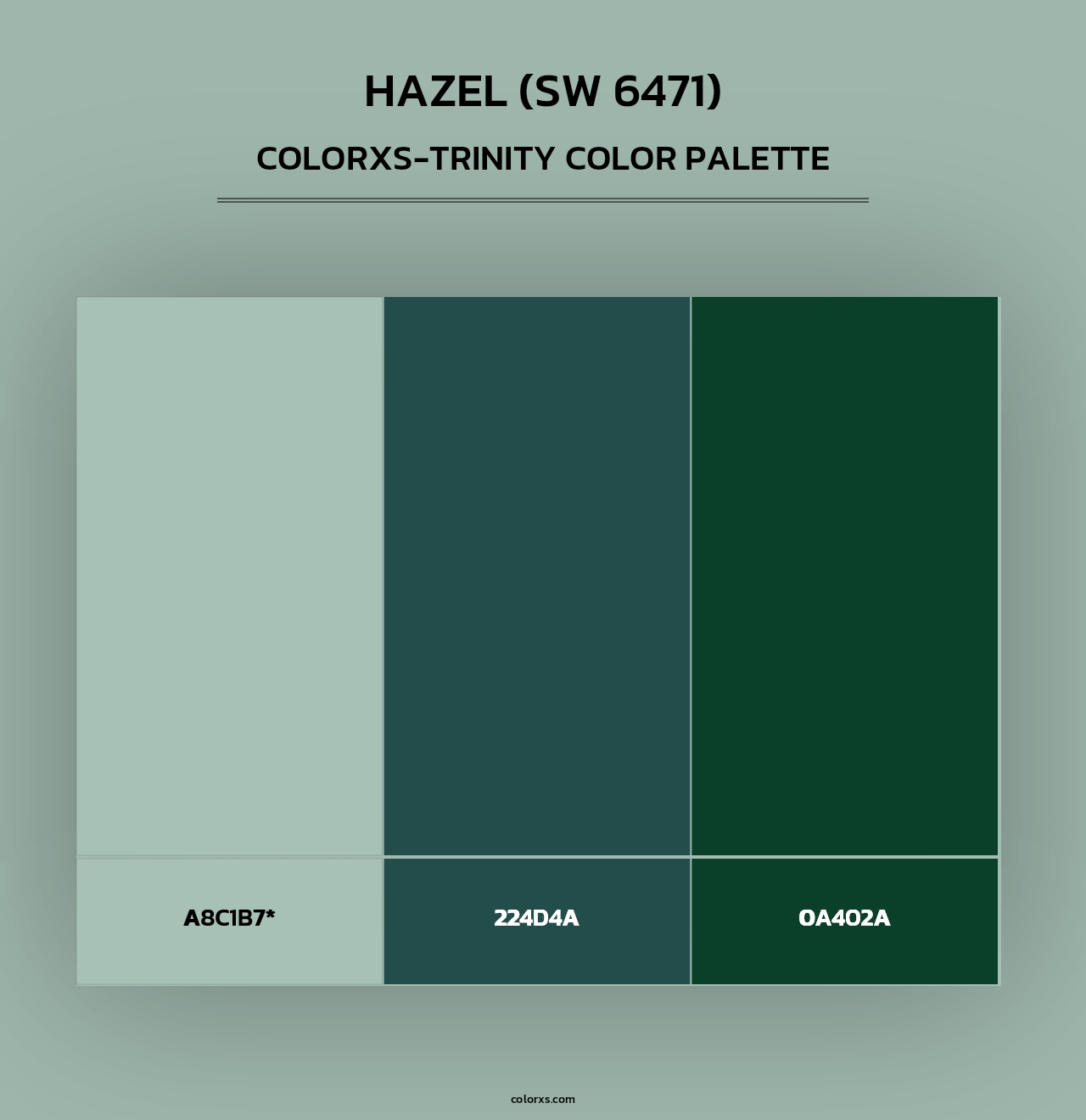Hazel (SW 6471) - Colorxs Trinity Palette