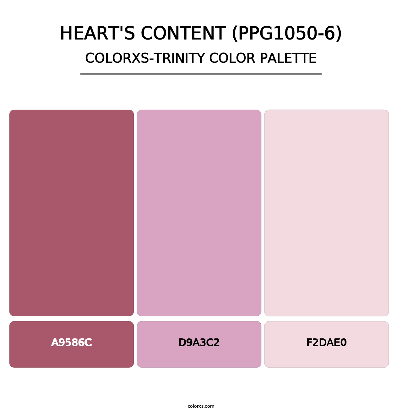 Heart's Content (PPG1050-6) - Colorxs Trinity Palette