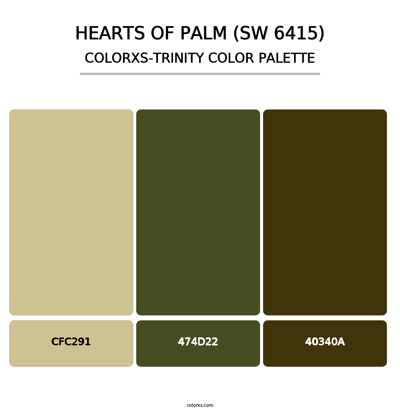 Hearts of Palm (SW 6415) - Colorxs Trinity Palette