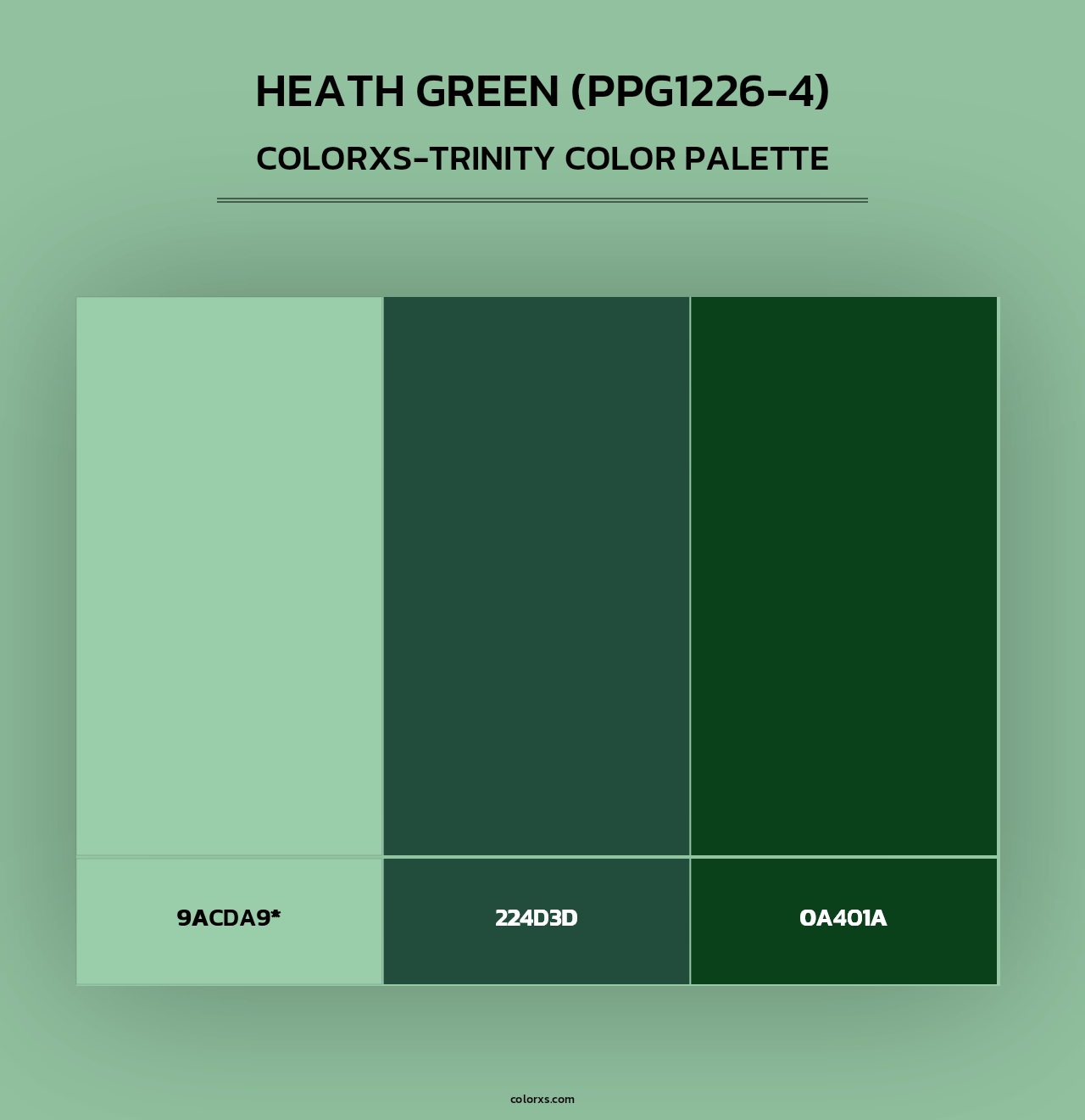 Heath Green (PPG1226-4) - Colorxs Trinity Palette
