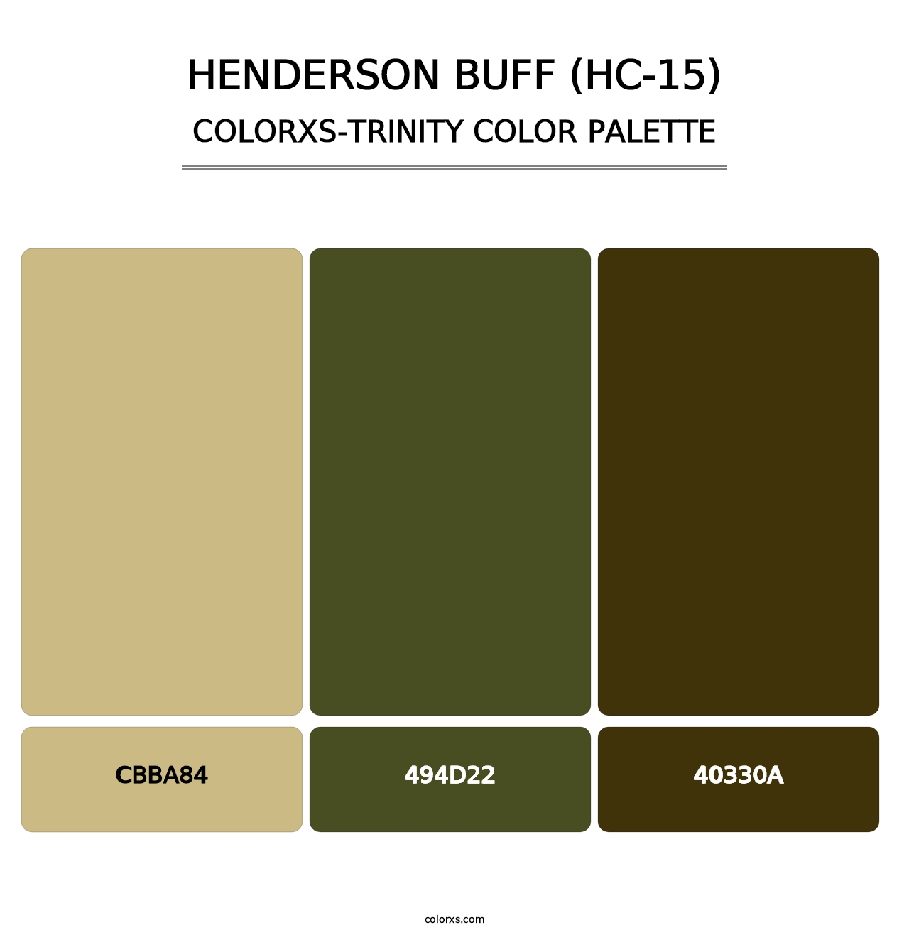 Henderson Buff (HC-15) - Colorxs Trinity Palette