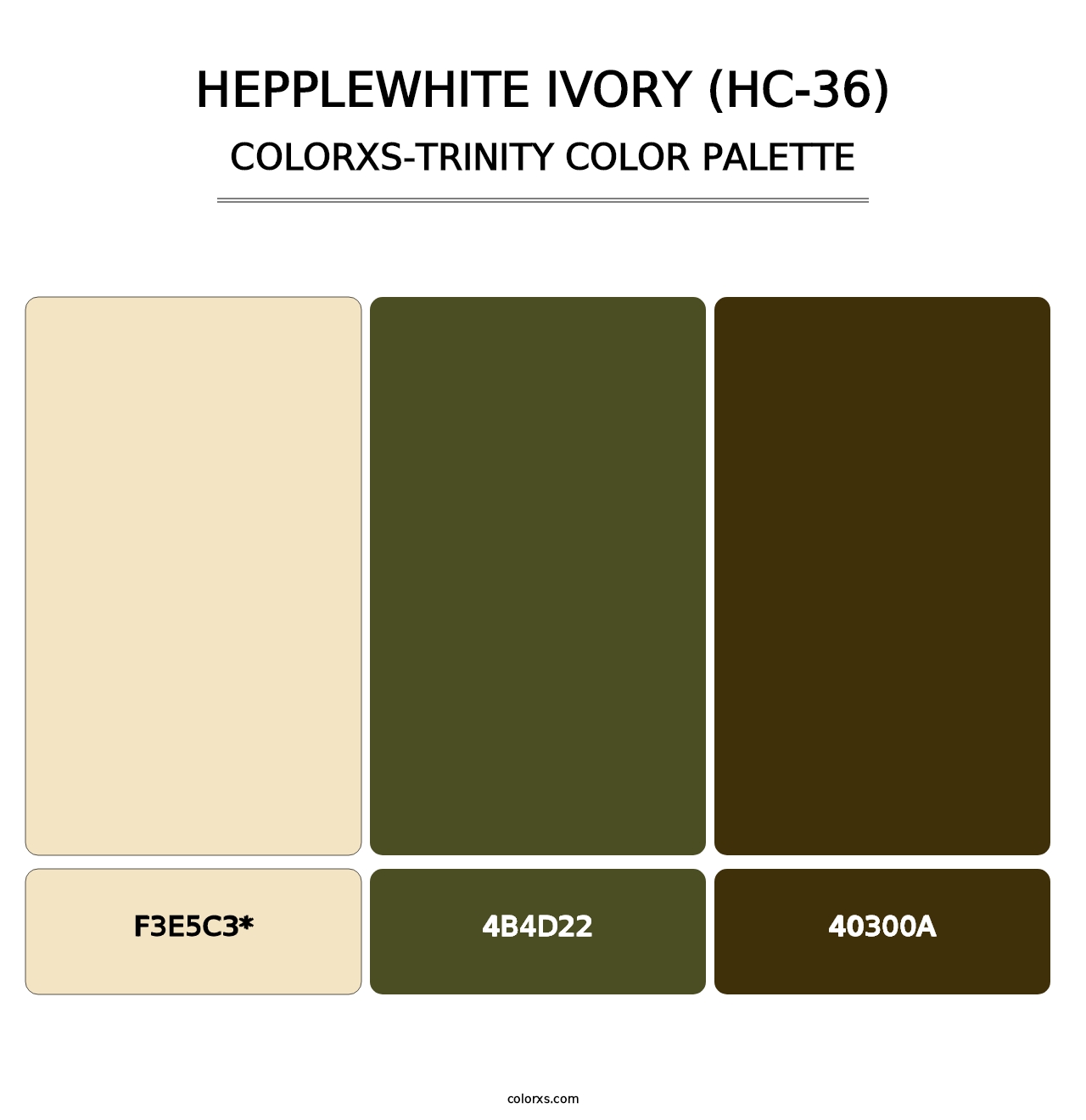 Hepplewhite Ivory (HC-36) - Colorxs Trinity Palette