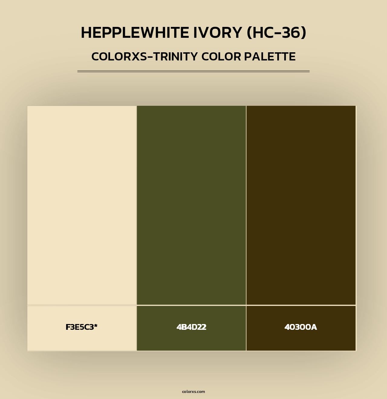 Hepplewhite Ivory (HC-36) - Colorxs Trinity Palette
