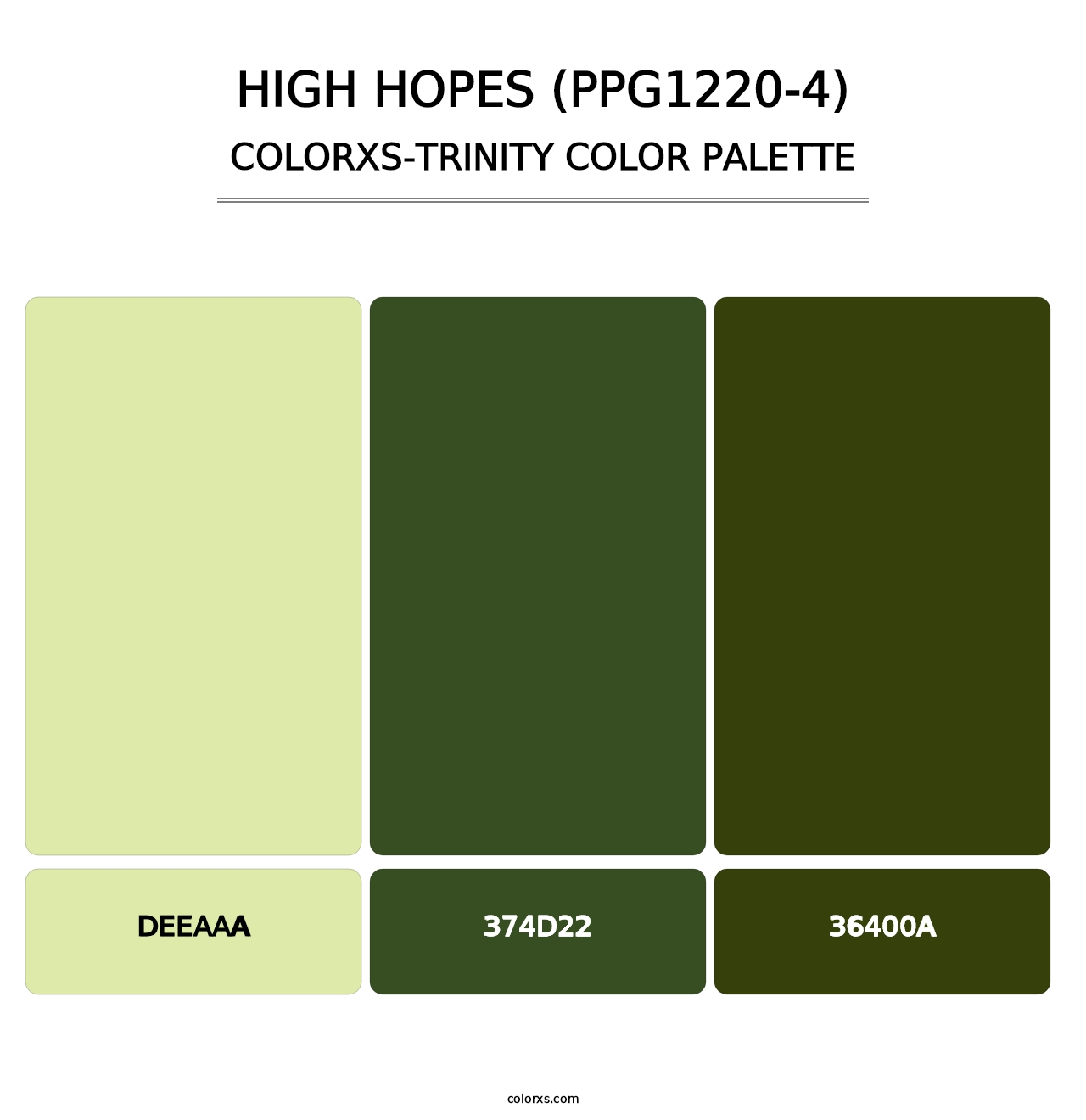 High Hopes (PPG1220-4) - Colorxs Trinity Palette