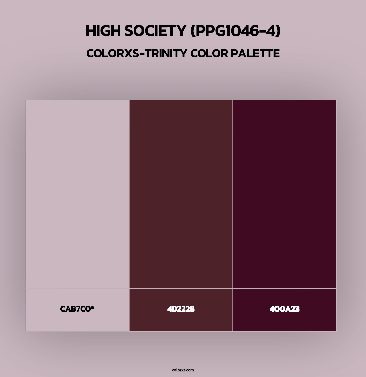 High Society (PPG1046-4) - Colorxs Trinity Palette