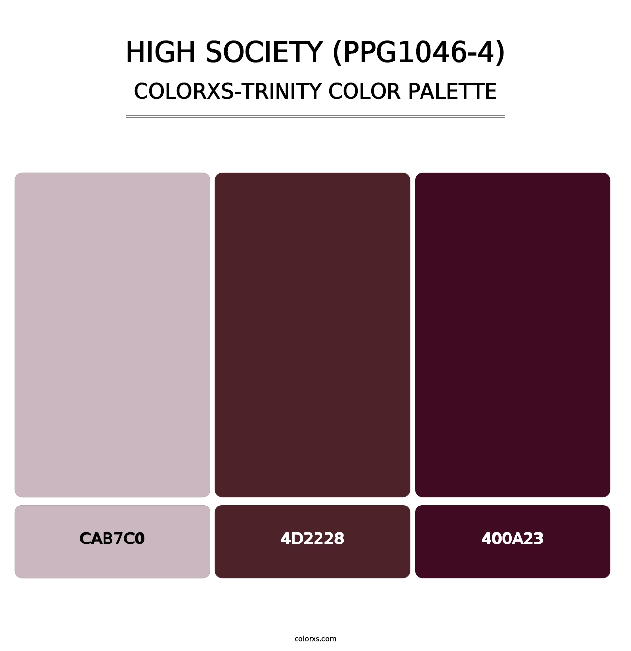 High Society (PPG1046-4) - Colorxs Trinity Palette
